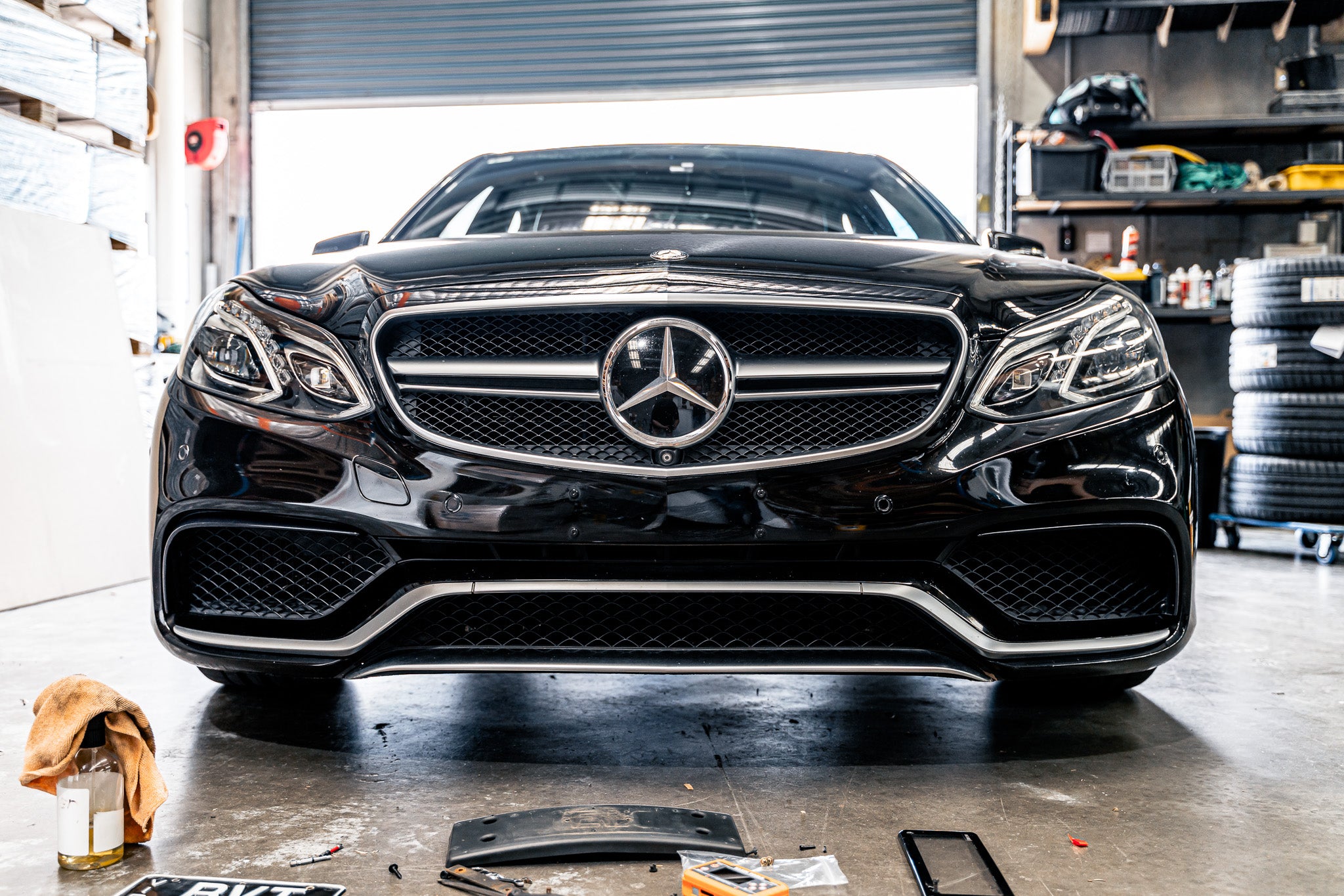 Mercedes E63 AMG S FL W212 2013-2016 - OEM Plinth Delete Kit (FRONT)