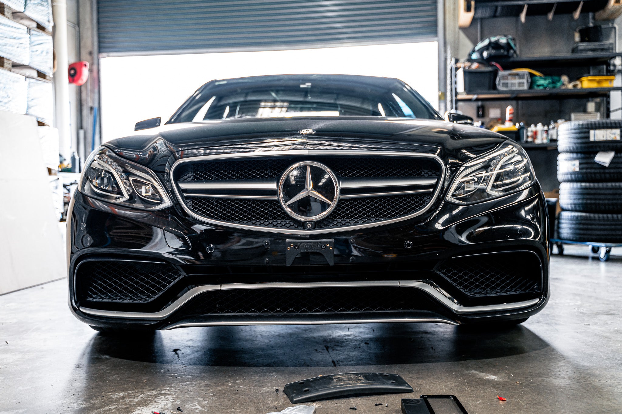 Mercedes E63 AMG S FL W212 2013-2016 - OEM Plinth Delete Kit (FRONT)