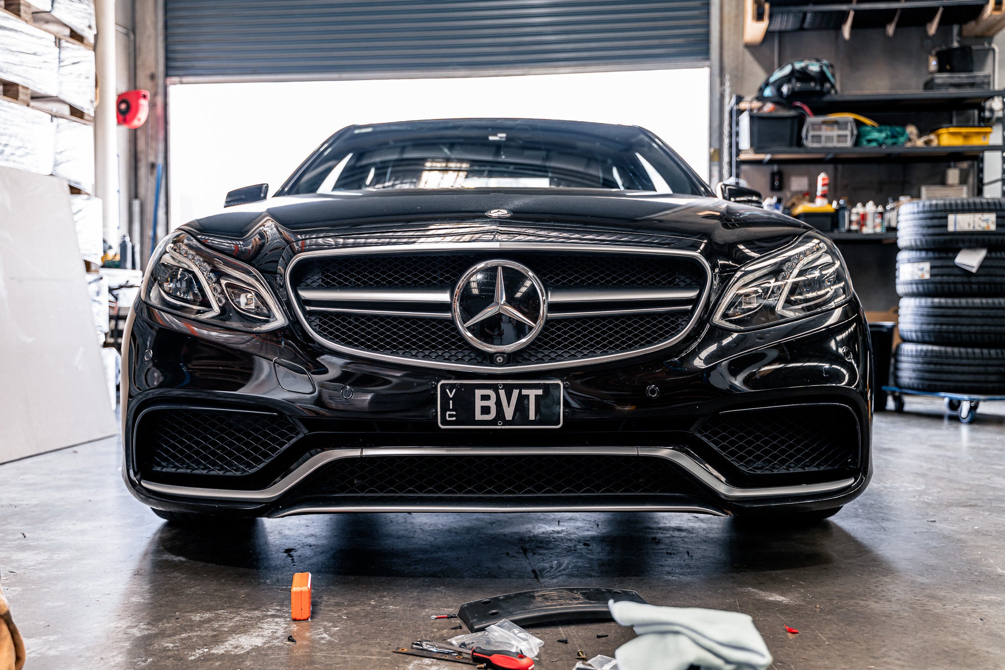 Mercedes E63 AMG S FL W212 2013-2016 - OEM Plinth Delete Kit (FRONT)