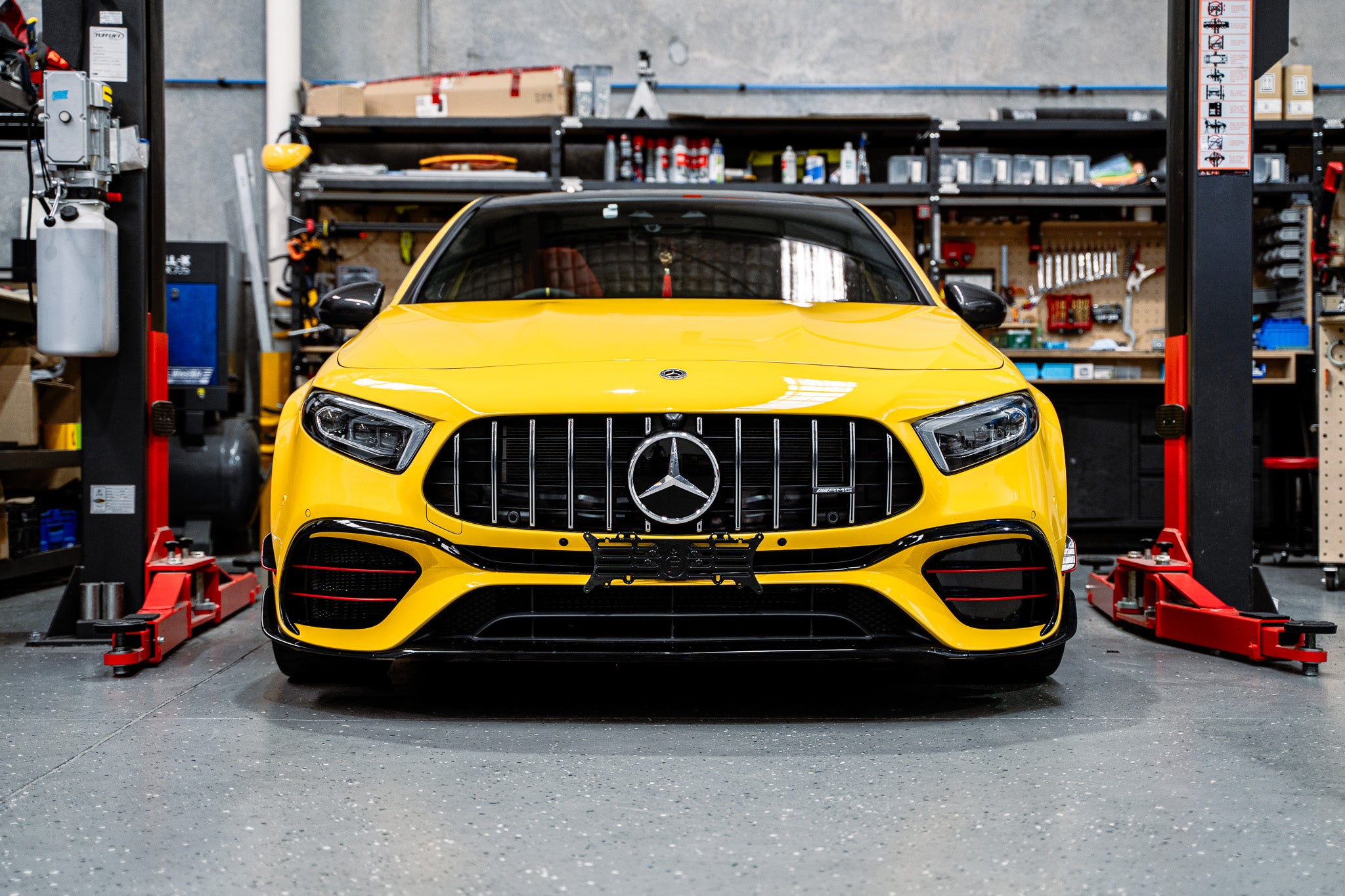 Mercedes A45s AMG W177 PRE-FACELIFT 2019-2022 OEM Plinth Delete Kit (FRONT)