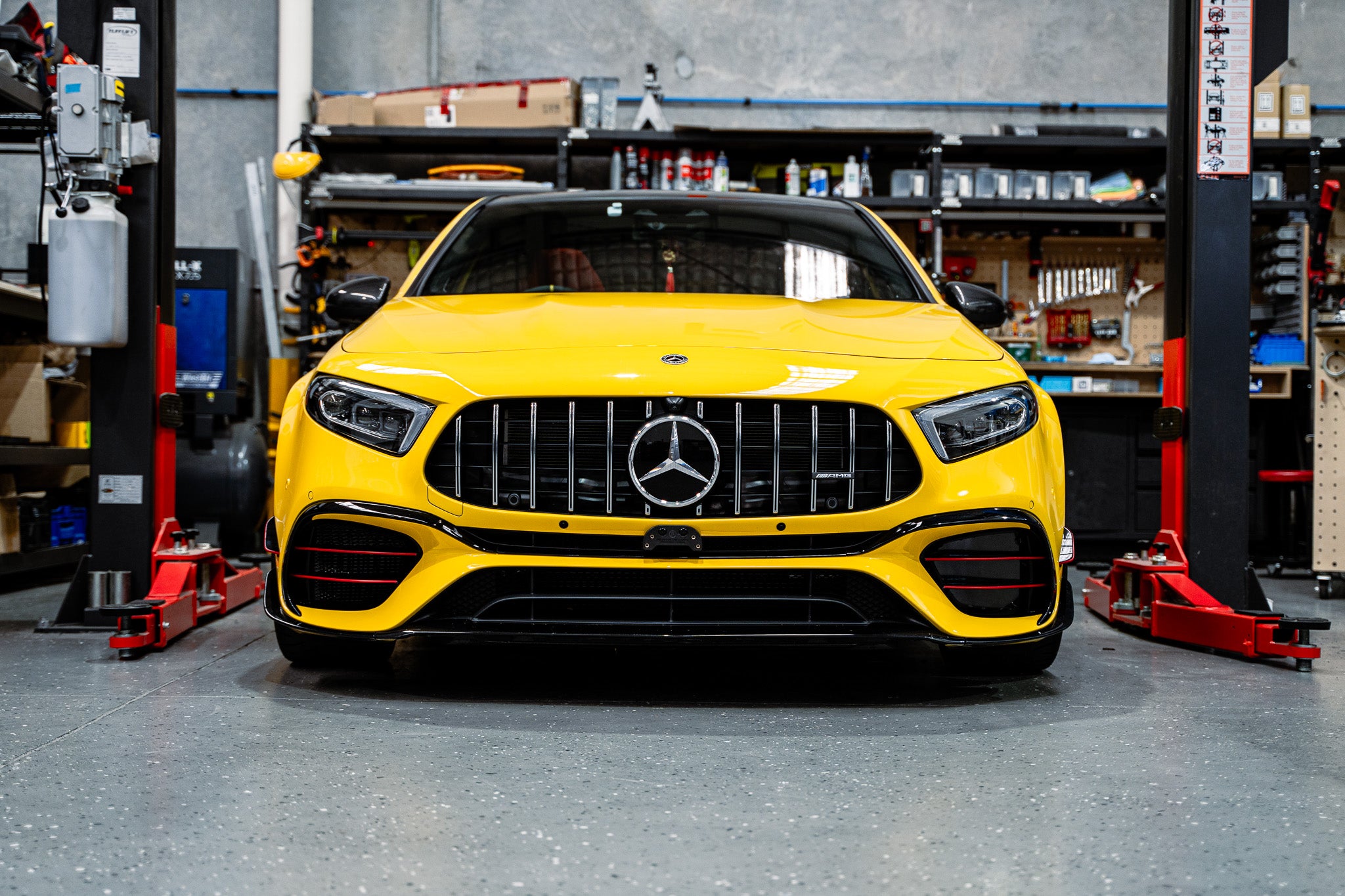 Mercedes A45s AMG W177 PRE-FACELIFT 2019-2022 OEM Plinth Delete Kit (FRONT)