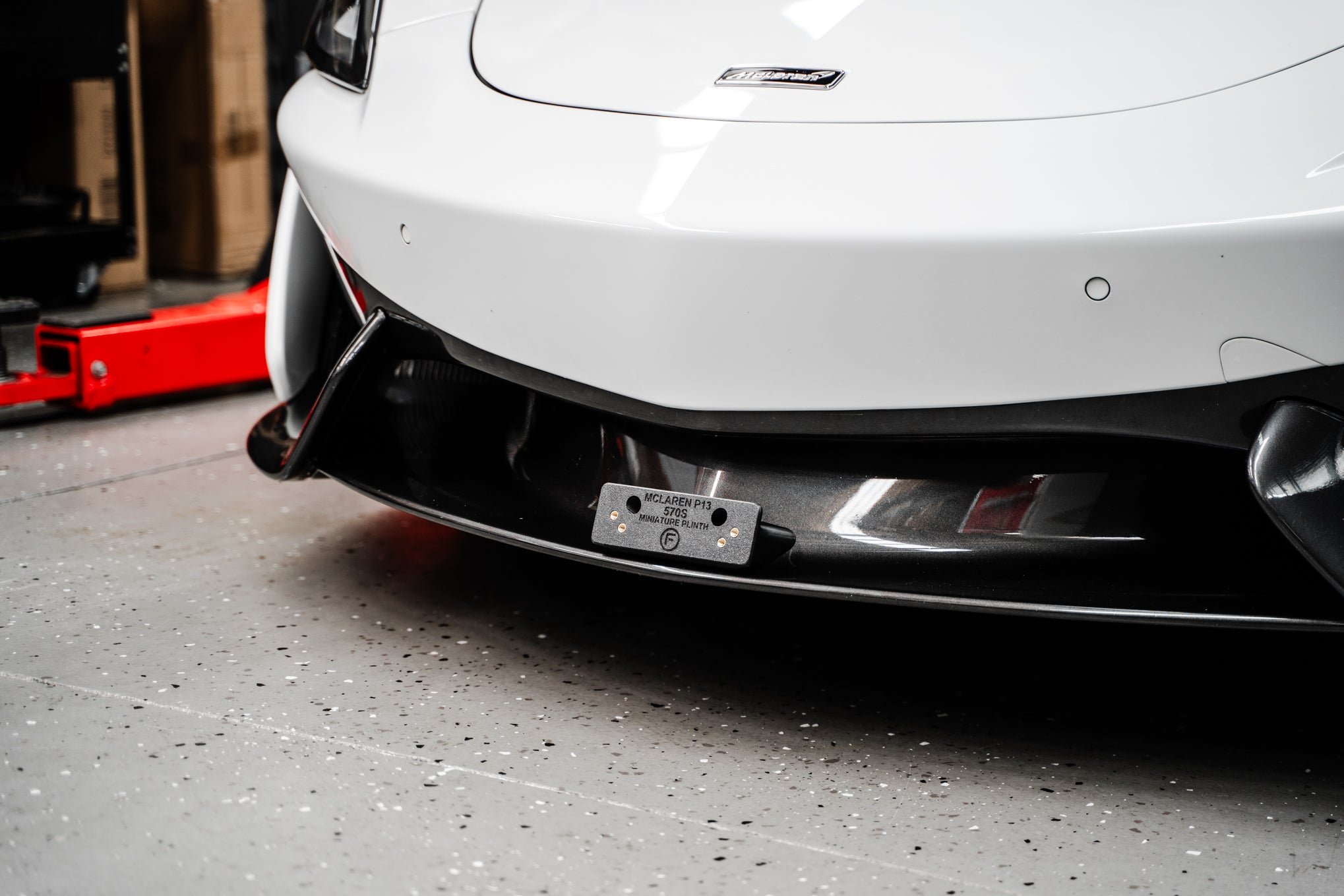 McLaren P13 570s - Miniature Plinth (FRONT)