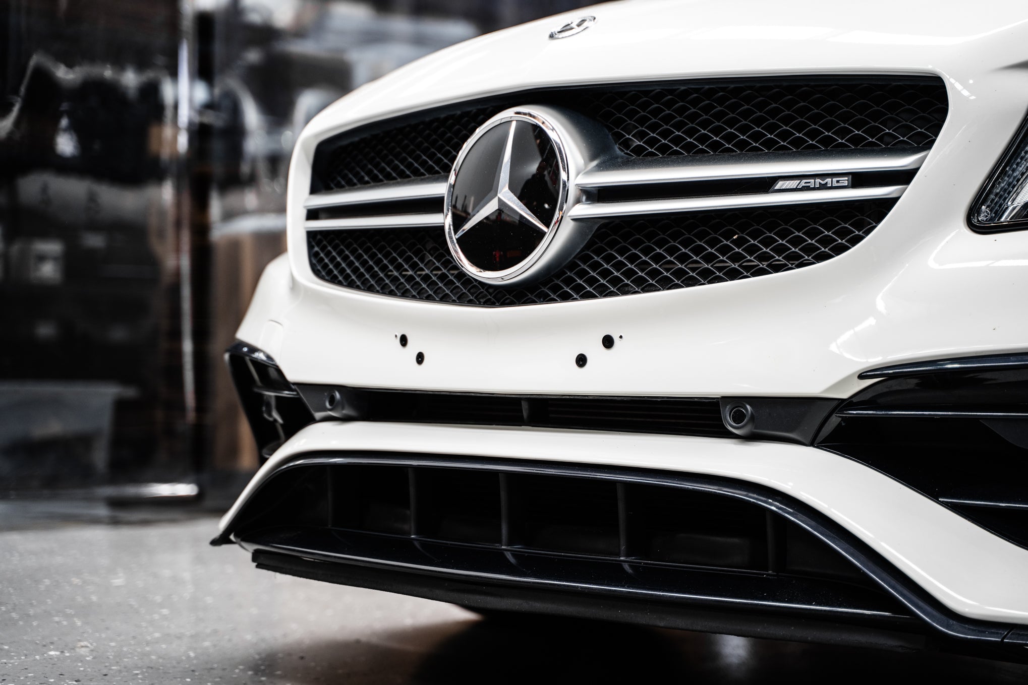 Mercedes W176 A-Class AMG-Line / A45 AMG FL 2016-2018 - OEM Plinth Delete Kit (FRONT)