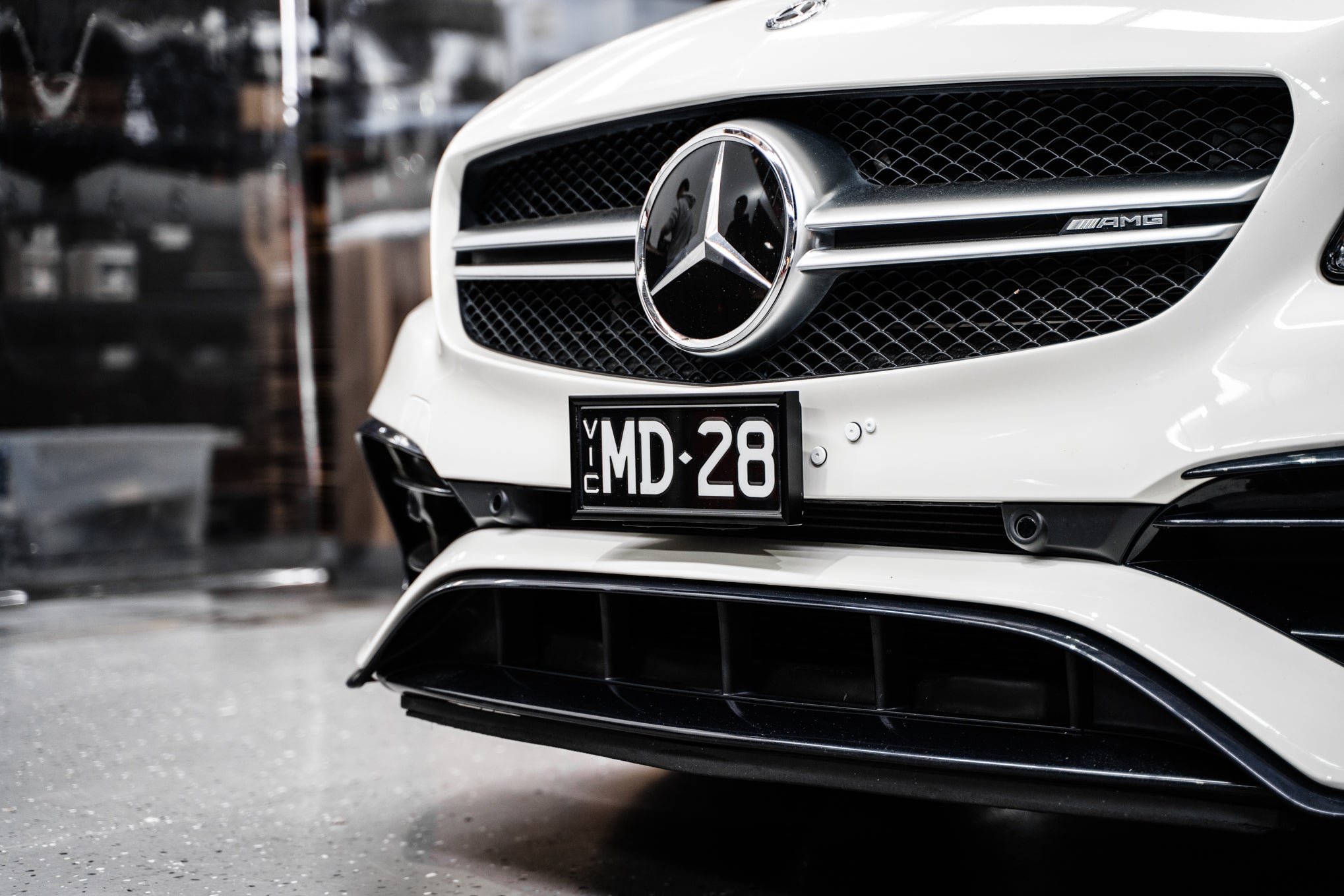 Mercedes W176 A-Class AMG-Line / A45 AMG FL 2016-2018 - OEM Plinth Delete Kit (FRONT)