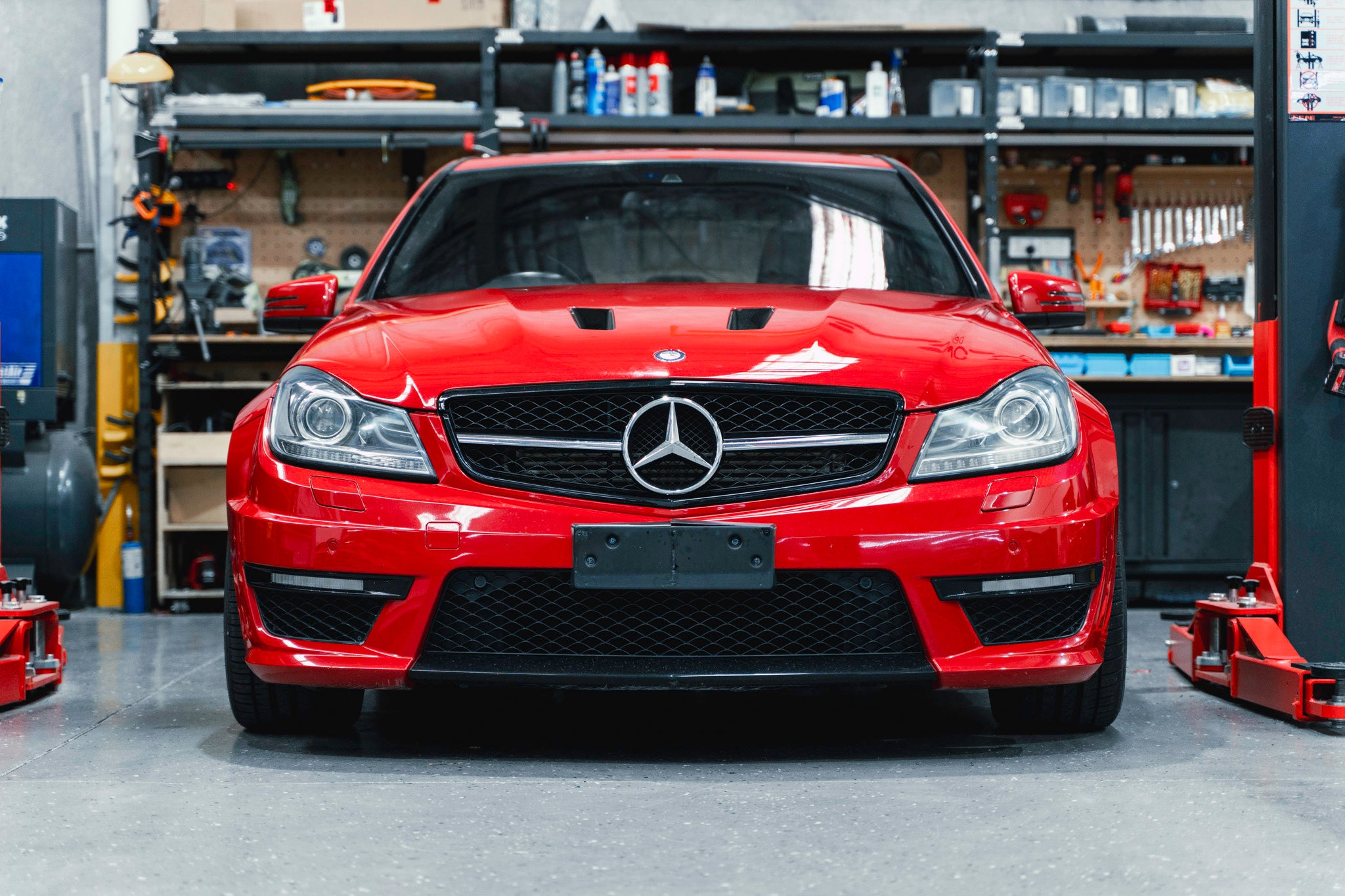 Mercedes C63 AMG W204 FACE LIFT - OEM Plinth Delete Kit (FRONT) 2012-2014