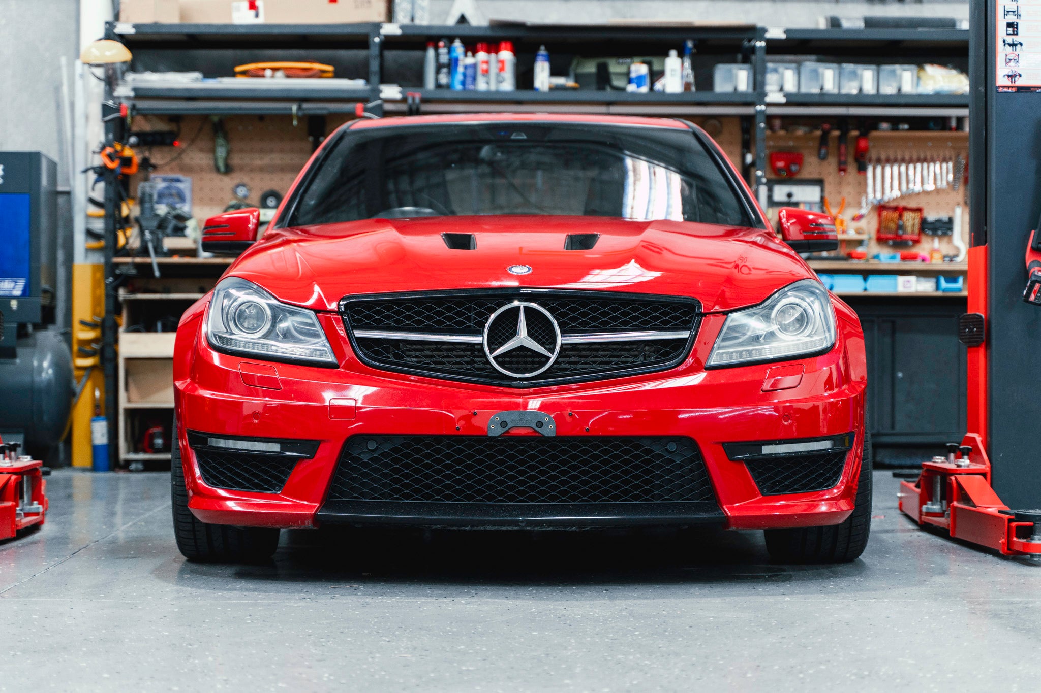 Mercedes C63 AMG W204 FACE LIFT - OEM Plinth Delete Kit (FRONT) 2012-2014