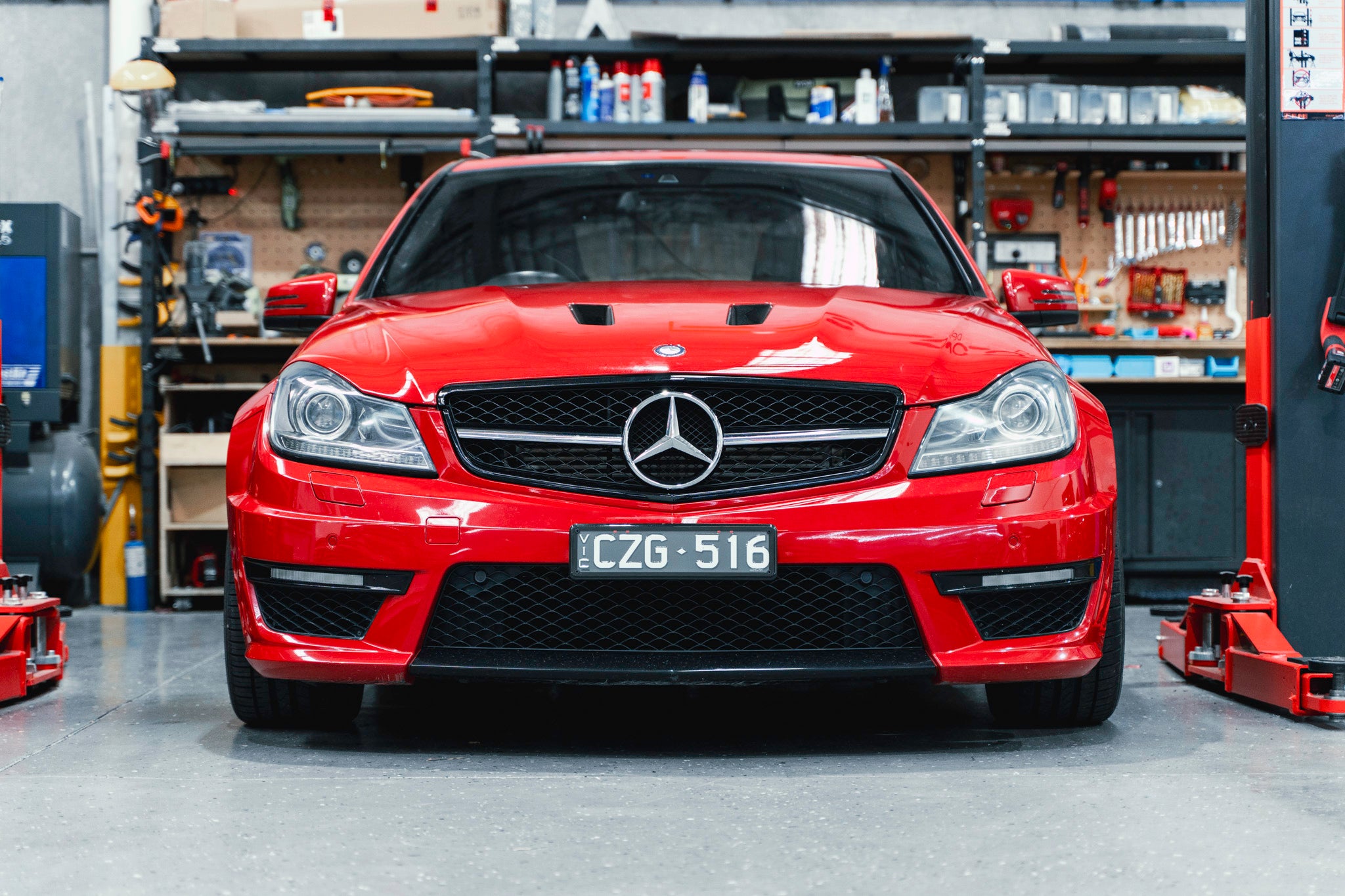 Mercedes C63 AMG W204 FACE LIFT - OEM Plinth Delete Kit (FRONT) 2012-2014