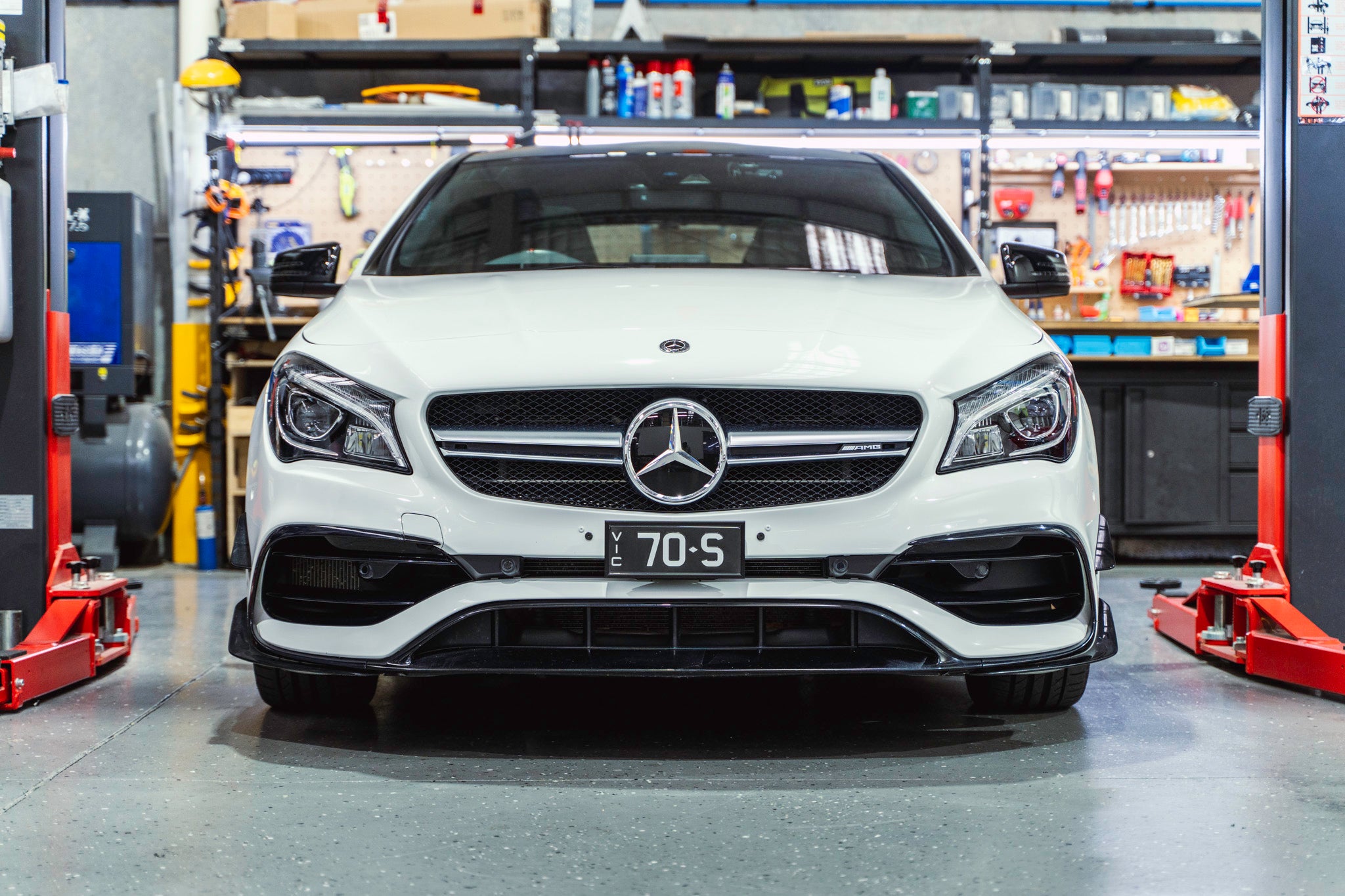 Mercedes CLA45 AMG C117 2017-2019 OEM Plinth Delete Kit (FRONT)