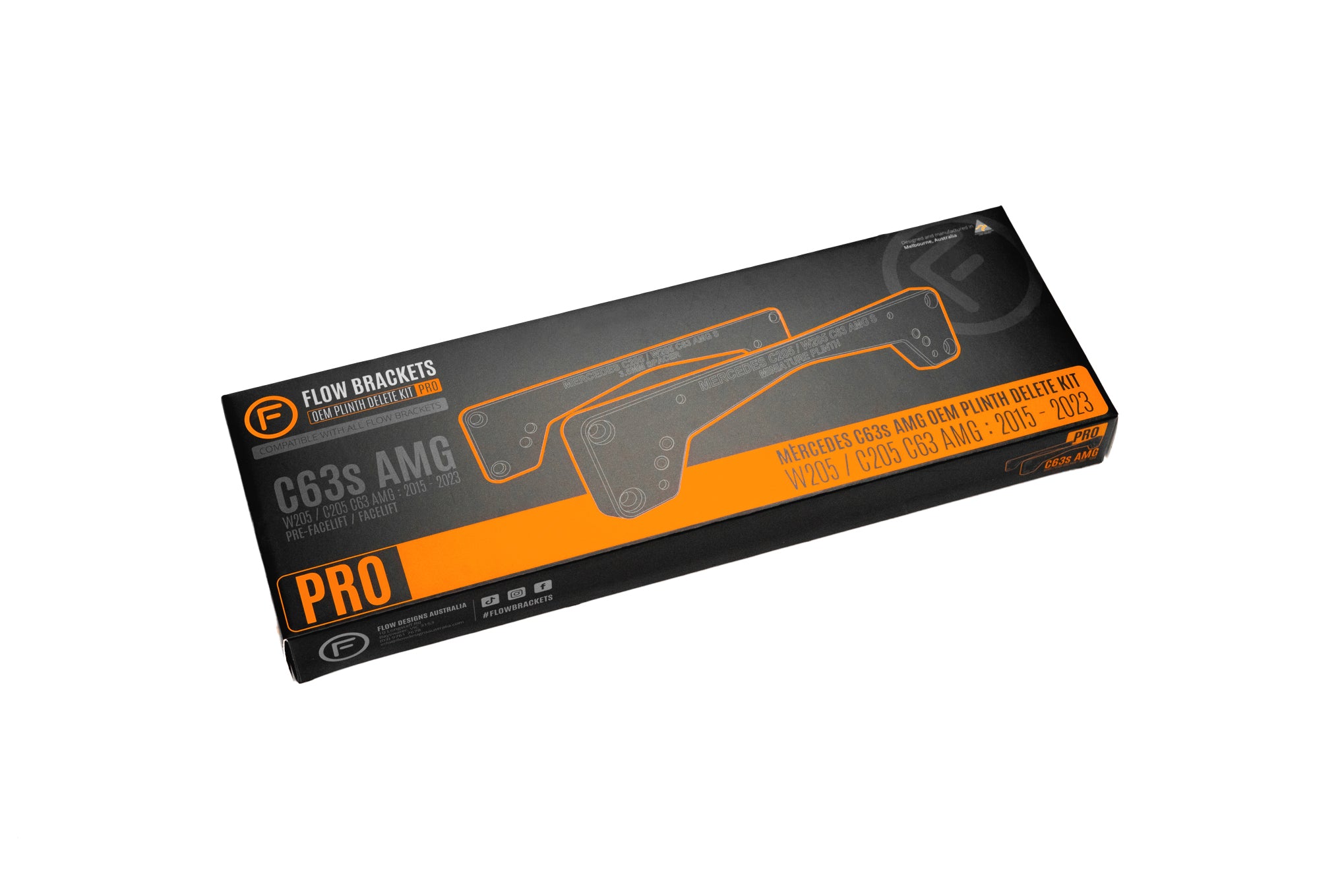 Mercedes C63s AMG W205 - OEM Plinth Delete Kit PRO (FRONT)