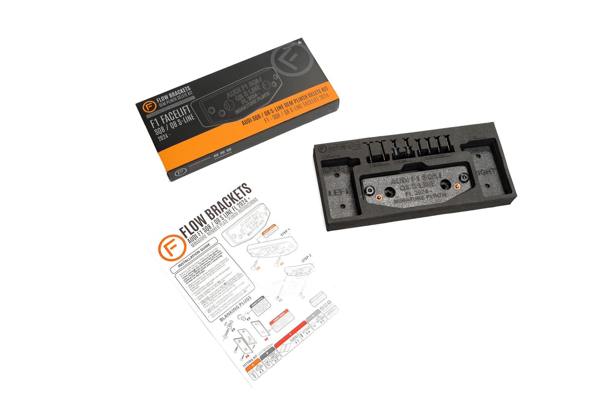 Audi F1 SQ8/ Q8 S LINE FL 2024 - OEM Plinth Delete Kit (FRONT)