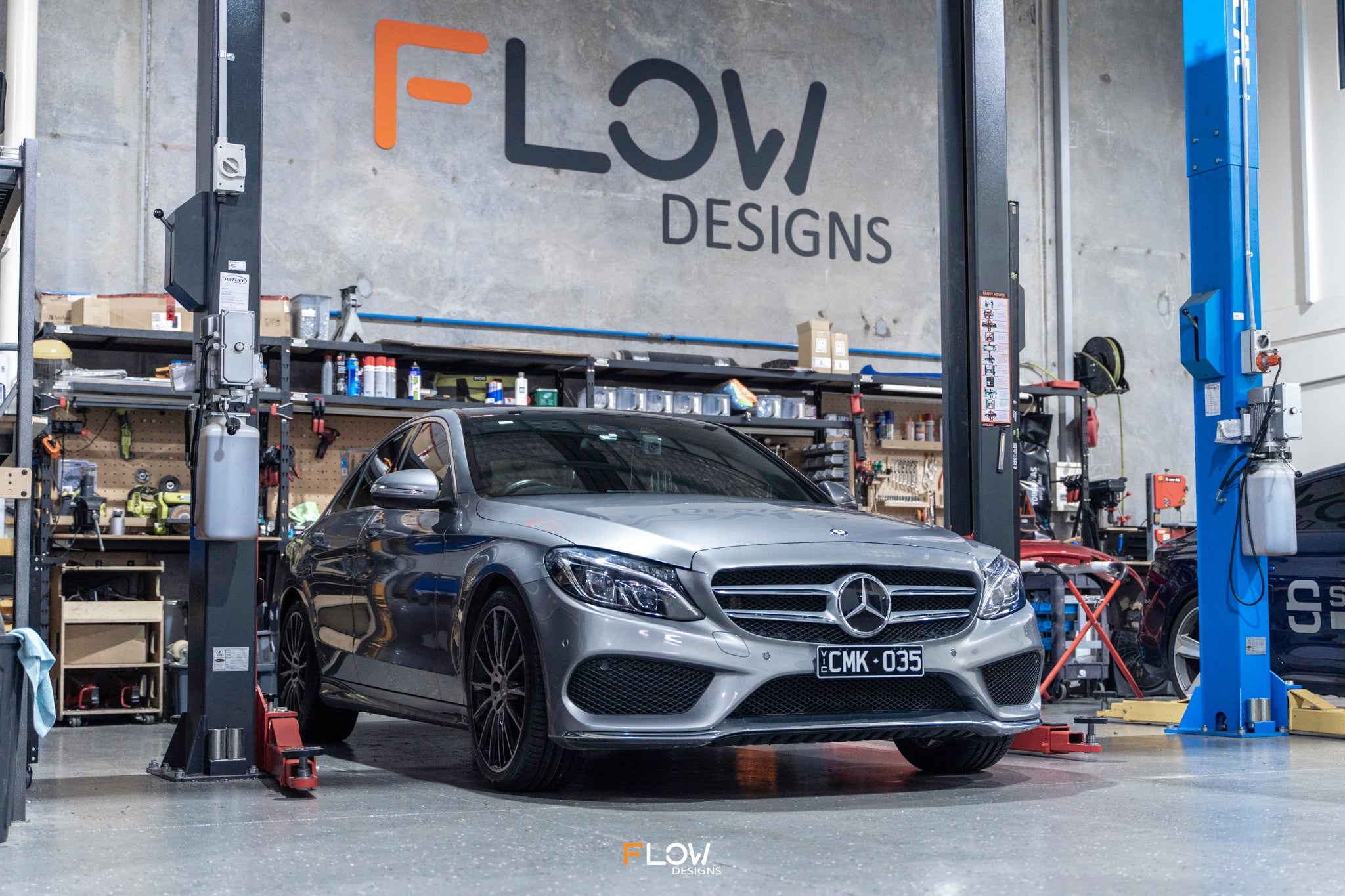 Mercedes C-Class Pre-Facelift 2014-2017 AMG Line W205 / C205 - OEM Plinth Delete Kit (FRONT)