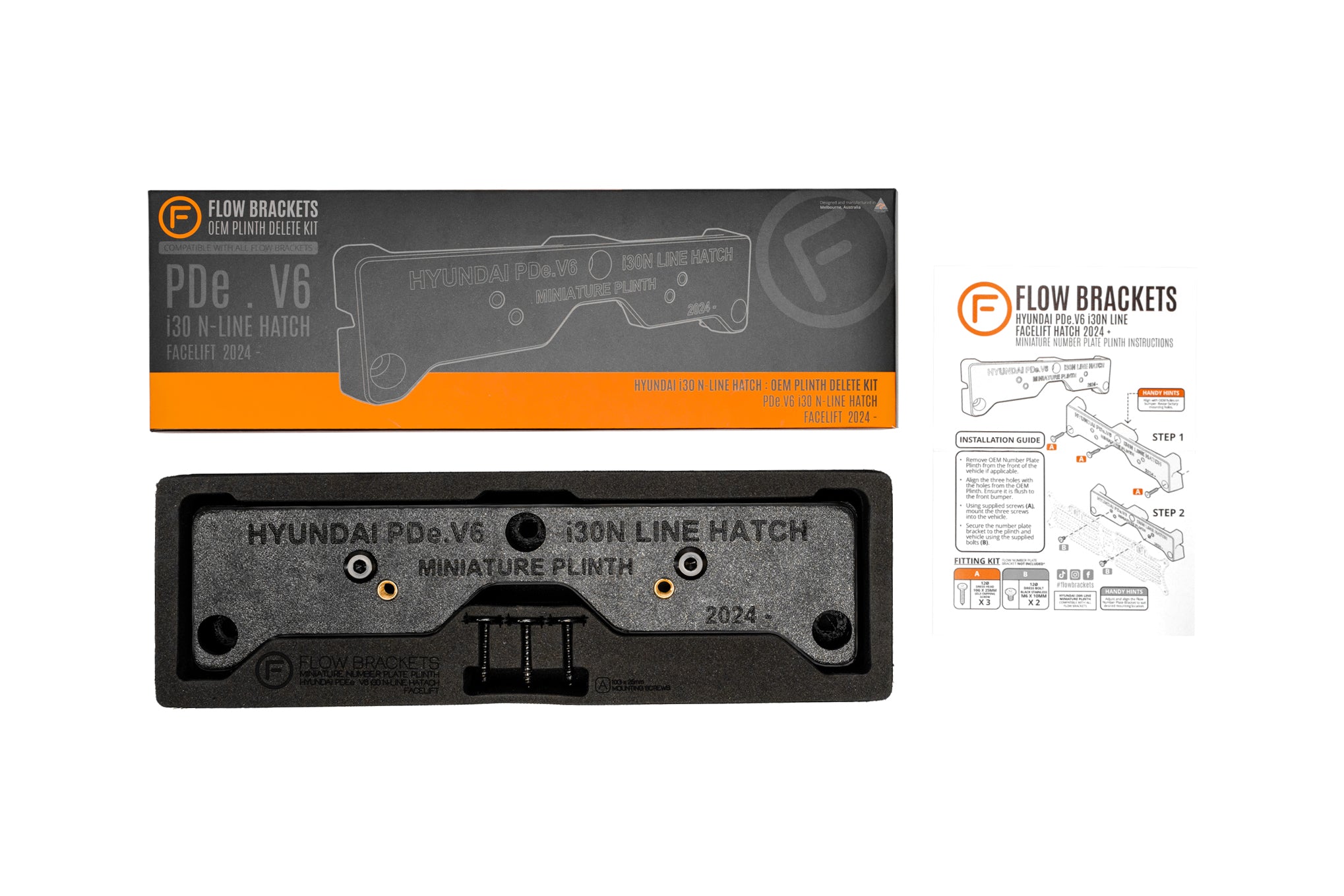 Hyundai i30 N-Line MHEV PDE V6 Hatch - OEM Plinth Delete Kit (FRONT)