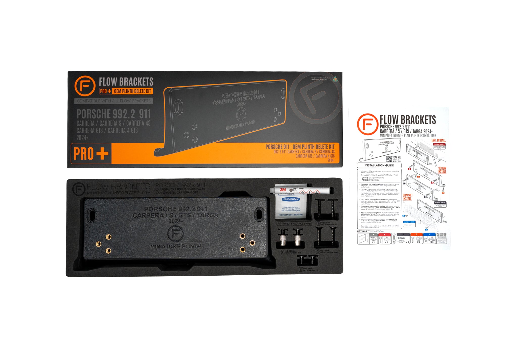 Porsche 992.2 911 Carrera Carbriolet (ALL MODELS) - Miniature Plinth (FRONT)