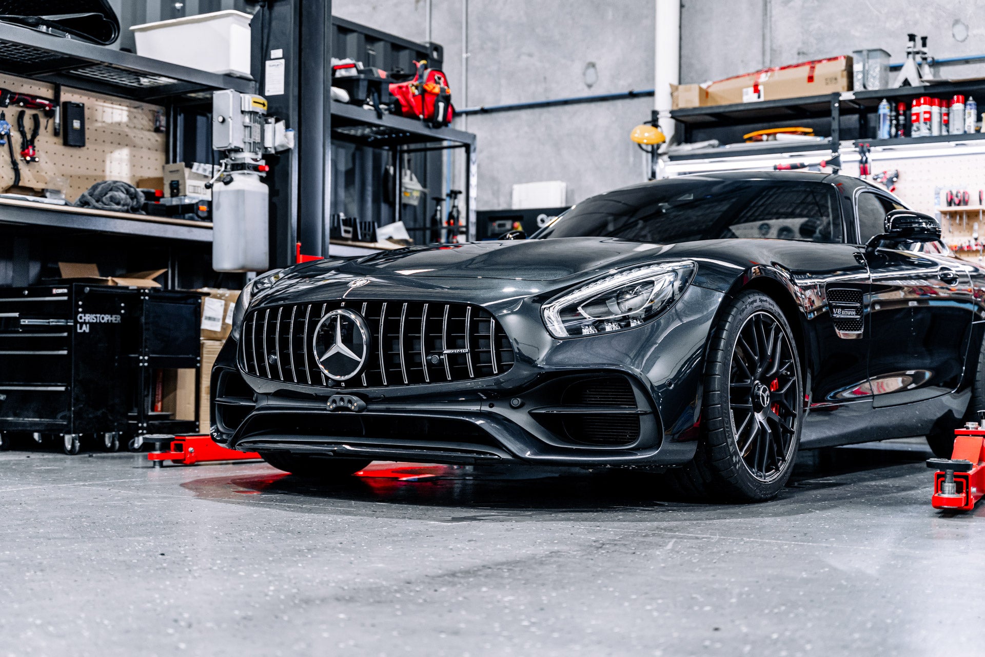 Mercedes AMG GT C190 2018+ Facelift - OEM Plinth Delete Kit (FRONT)