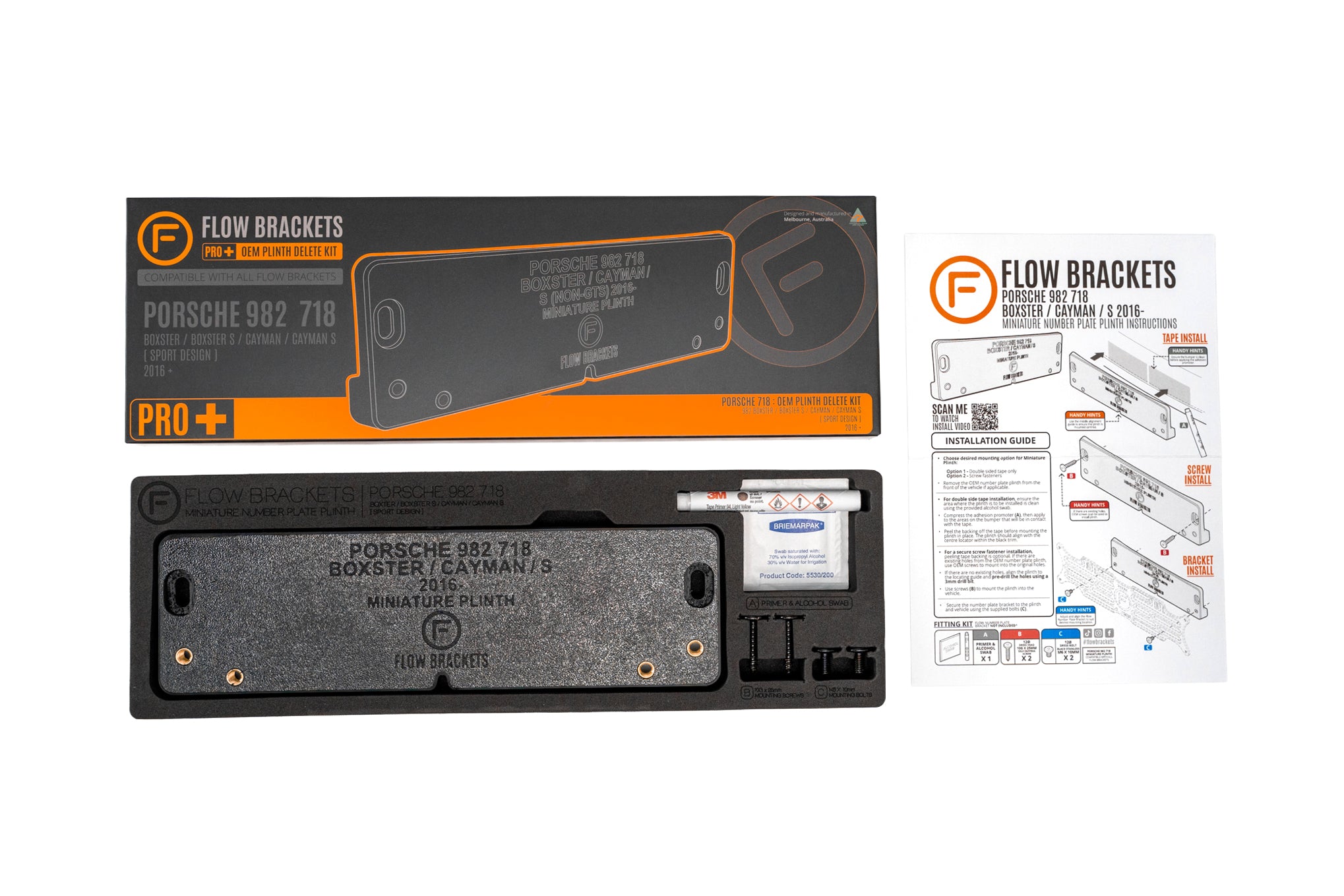 Porsche 982 718 Boxster/Cayman S - Miniature Plinth (FRONT)