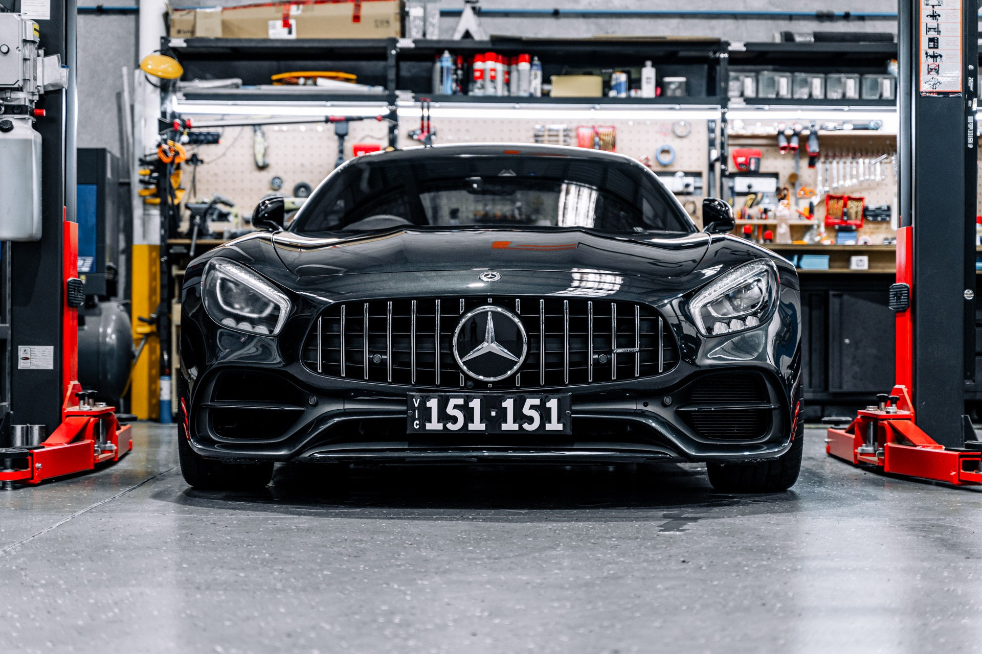 Mercedes AMG GT C190 2018+ Facelift - OEM Plinth Delete Kit (FRONT)