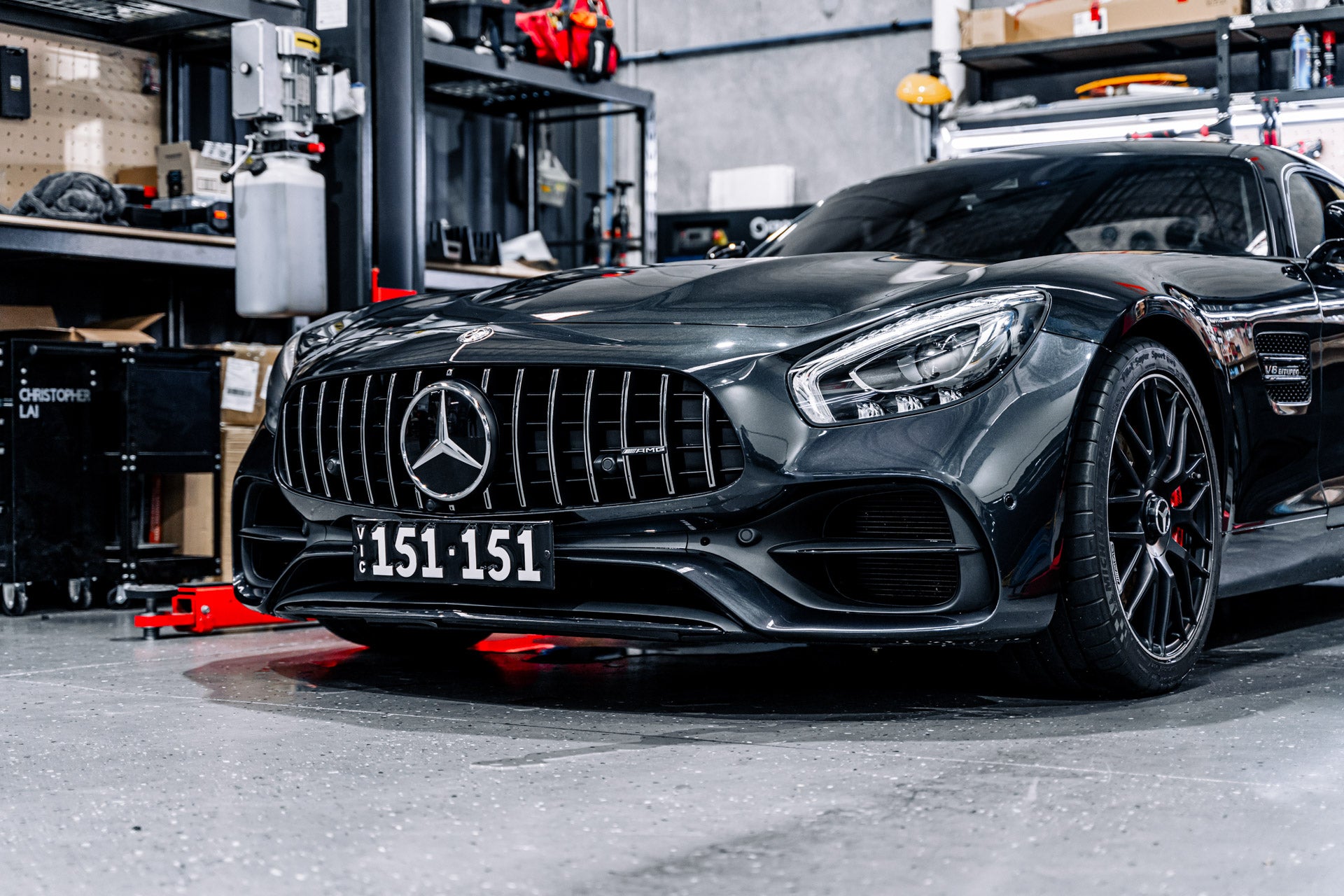 Mercedes AMG GT C190 2018+ Facelift - OEM Plinth Delete Kit (FRONT)