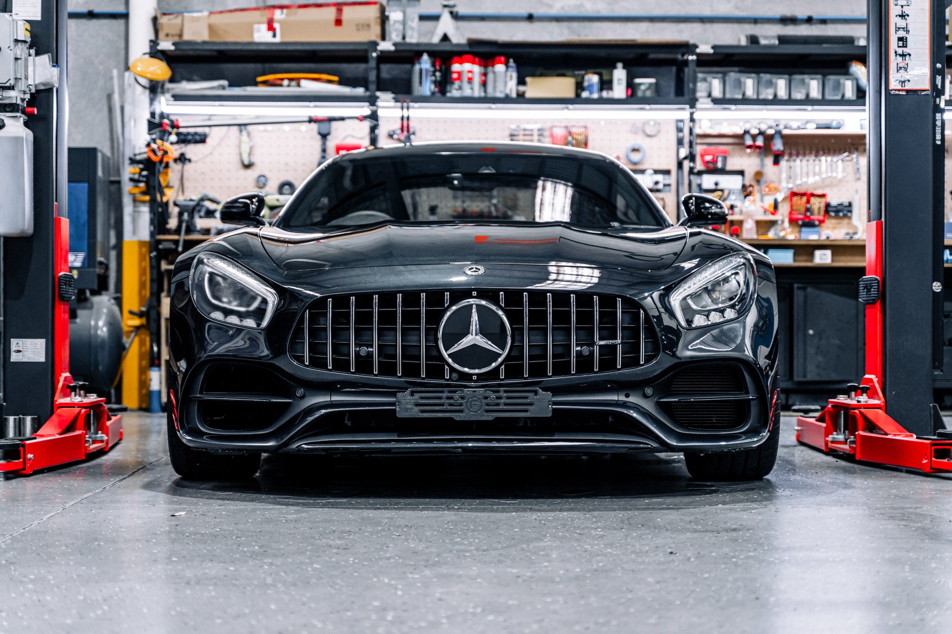 Mercedes AMG GT C190 2018+ Facelift - OEM Plinth Delete Kit (FRONT)