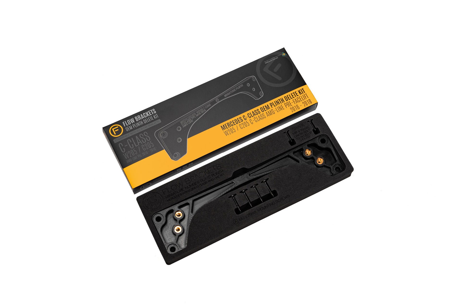 Mercedes C-Class Pre-Facelift 2014-2017 AMG Line W205 / C205 - OEM Plinth Delete Kit (FRONT)
