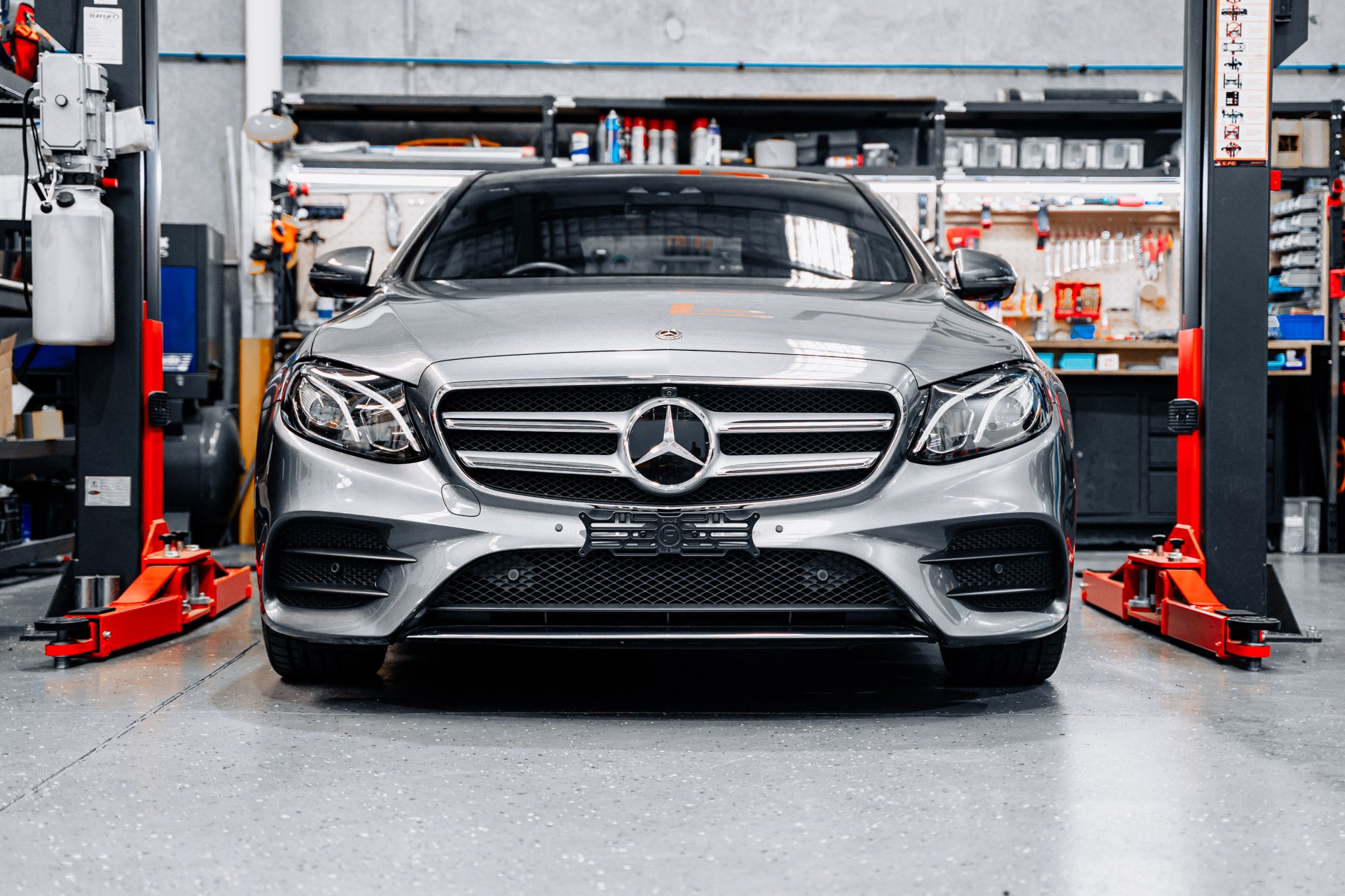 Mercedes E43/E53 AMG-Line PFL W213/C238 2017-2020 - OEM Plinth Delete Kit (FRONT)