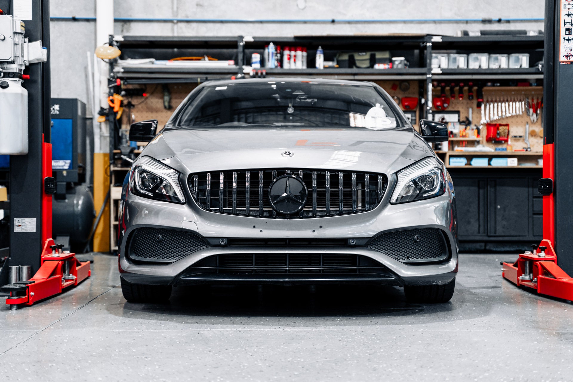 Mercedes A-Class W176 Facelift 2016-2018 - OEM Plinth Delete Kit (FRONT)