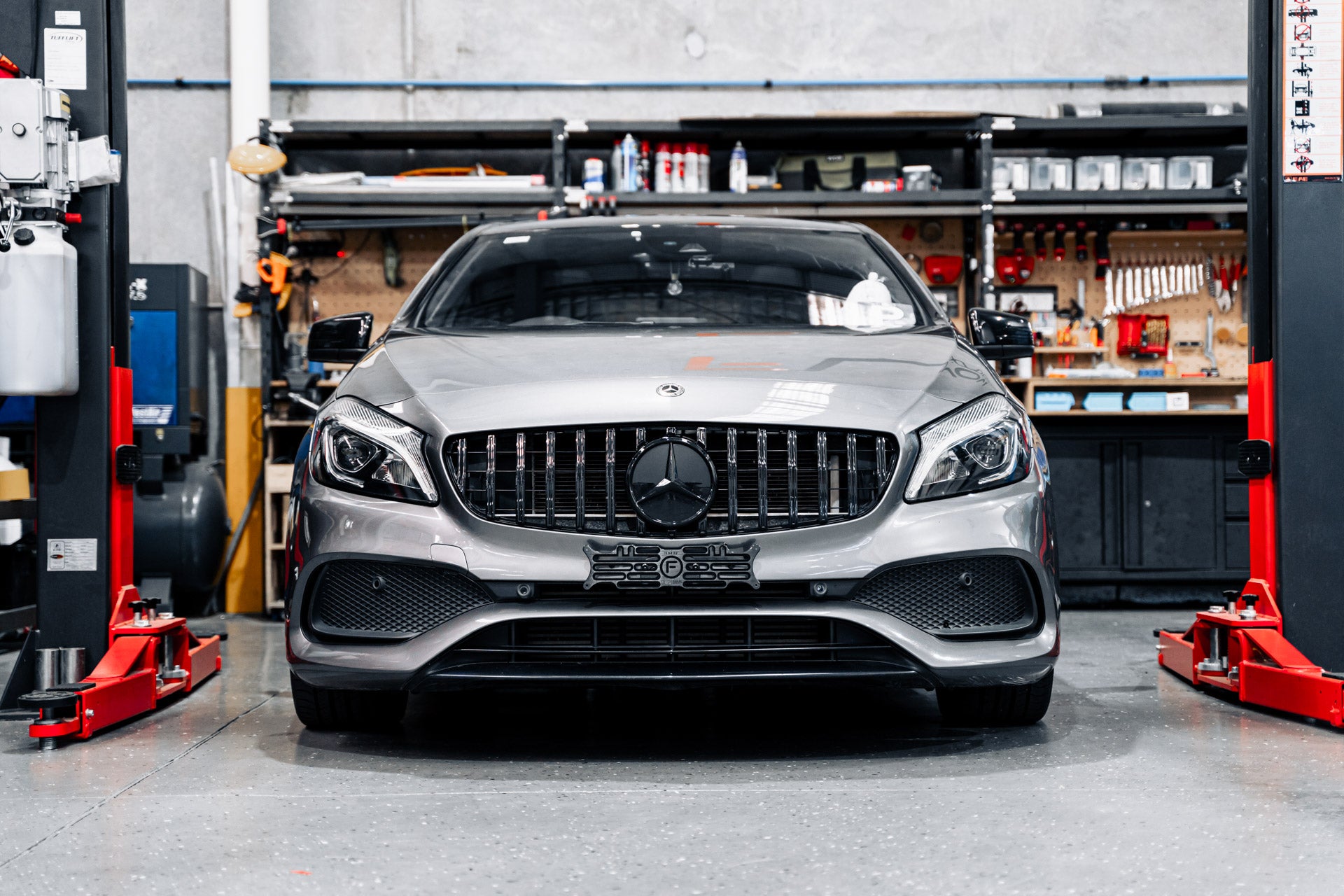 Mercedes A-Class W176 Facelift 2016-2018 - OEM Plinth Delete Kit (FRONT)