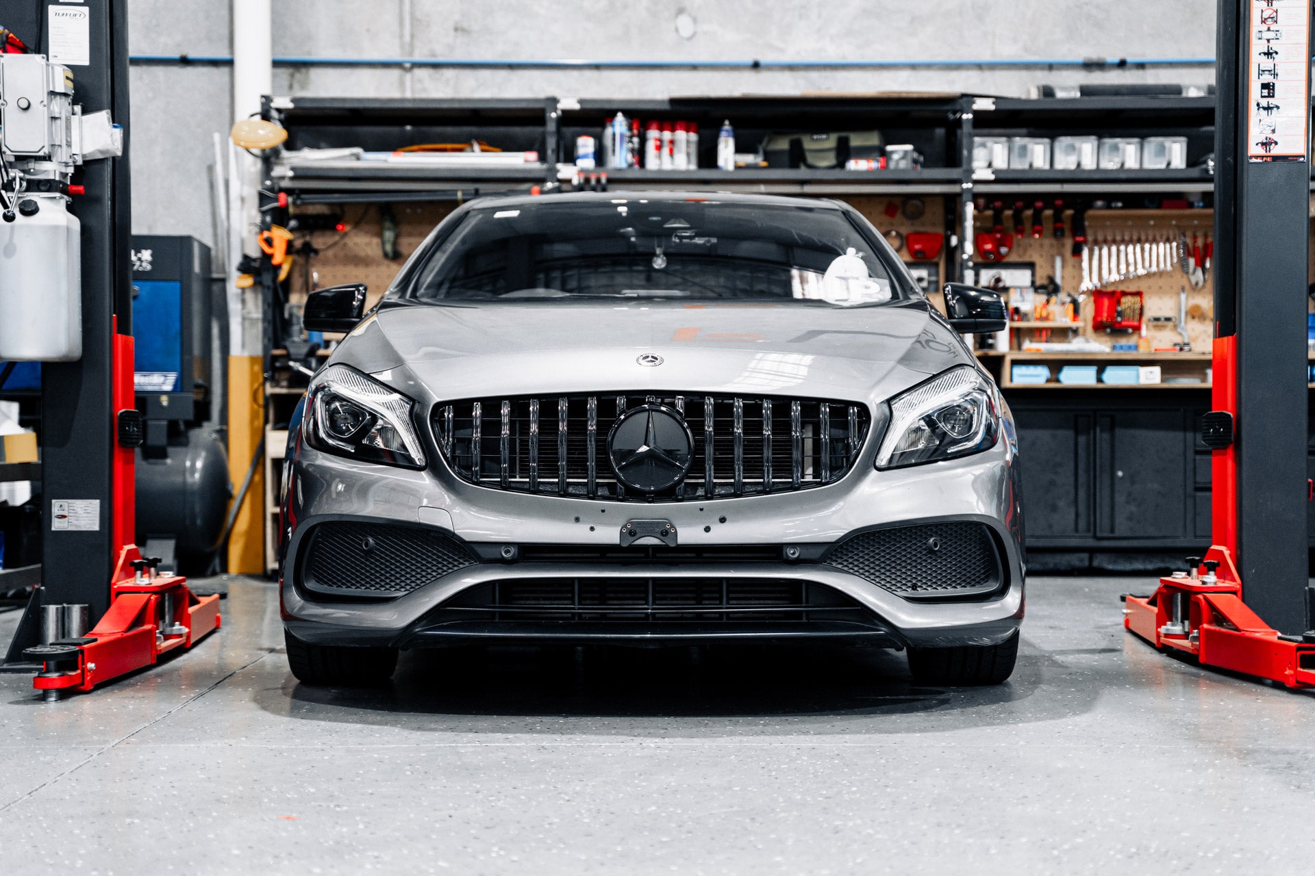 Mercedes A-Class W176 Facelift 2016-2018 - OEM Plinth Delete Kit (FRONT)