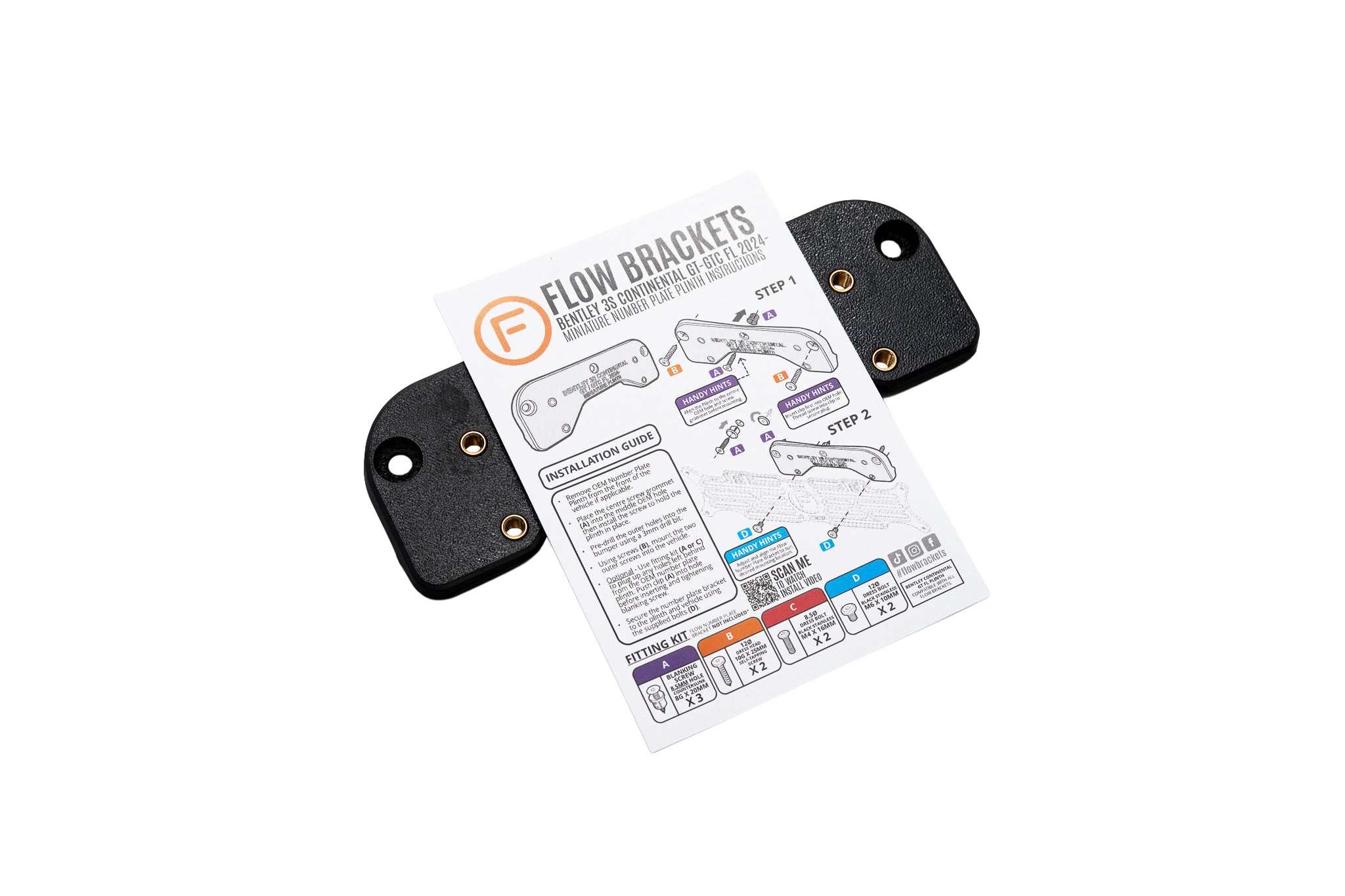 Bentley 3S Continental GT/GTC FL 2024-Current - OEM Plinth Delete Kit (FRONT)