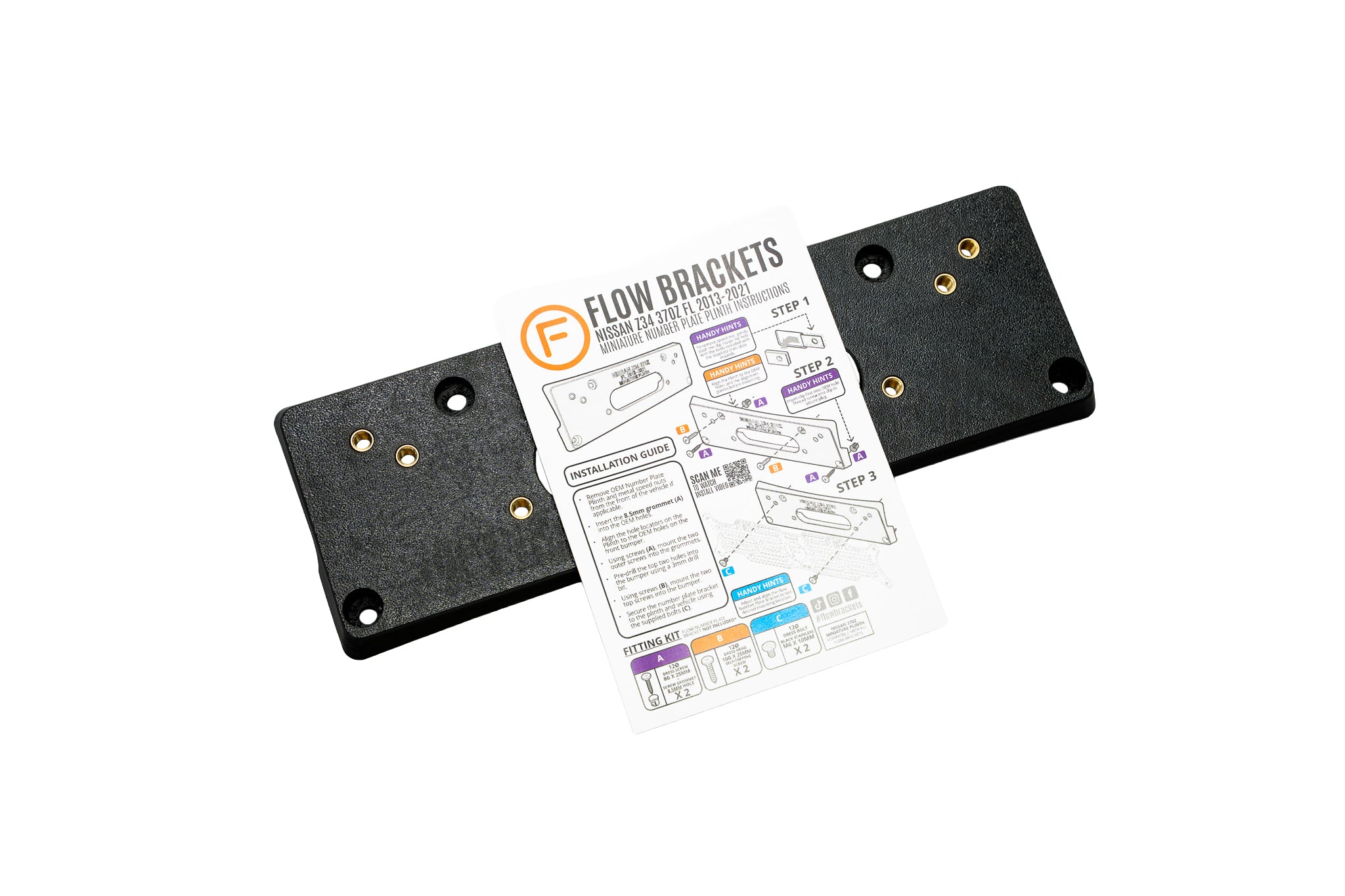 Nissan 370z Z34 FL 2013-2021 - OEM Plinth Delete Kit (FRONT)