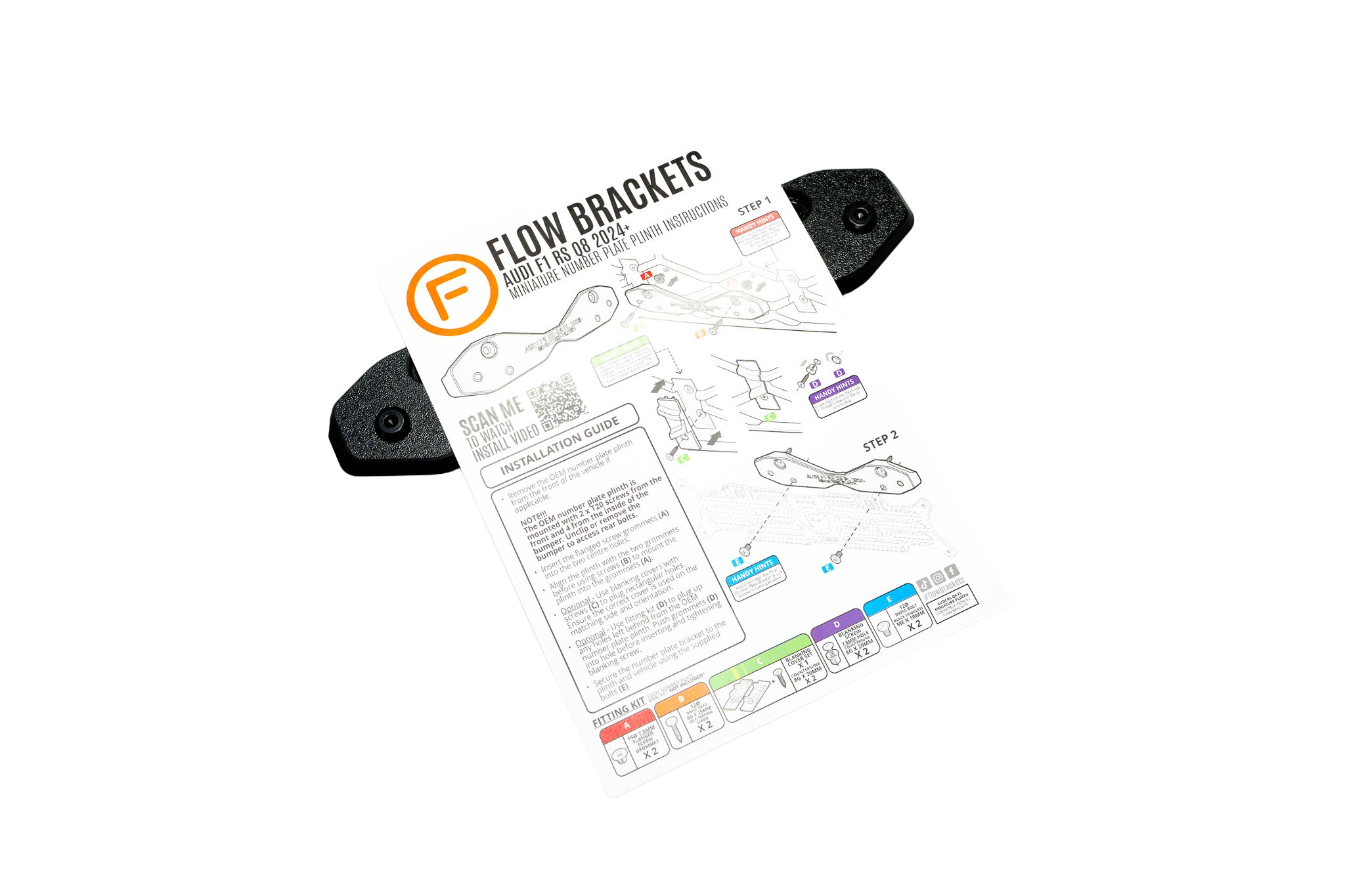 Audi F1 RS Q8 FL 2024-Current - OEM Plinth Delete Kit (FRONT)