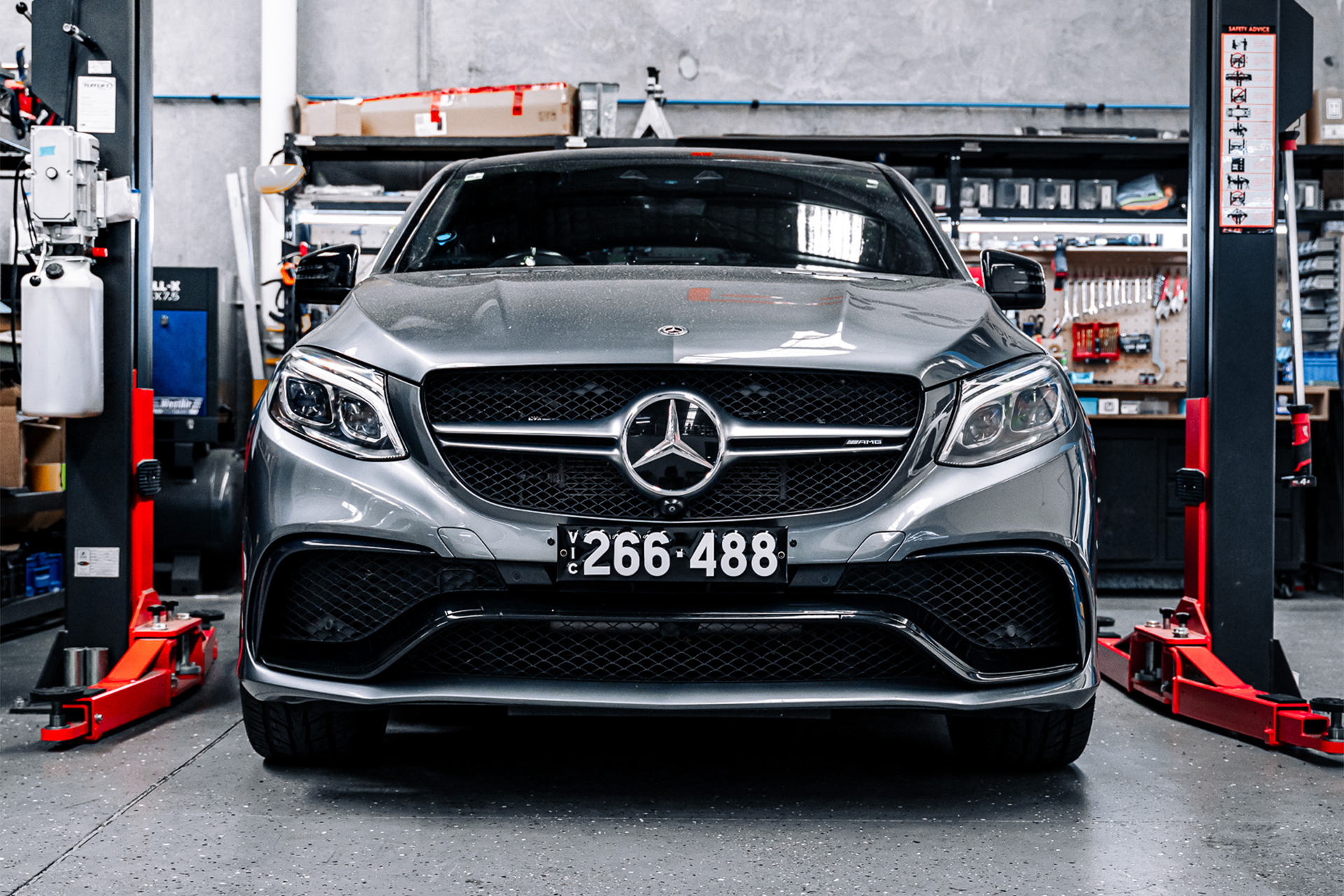 Mercedes GLE 63 AMG Facelift W166 2015-2019 OEM Plinth Delete Kit (FRONT)