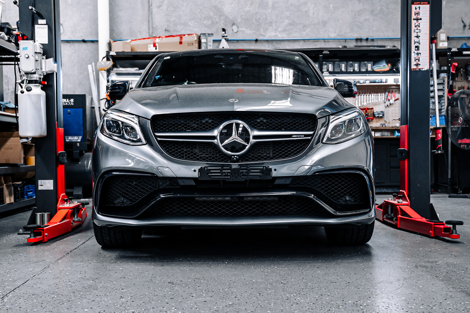 Mercedes GLE 63 AMG Facelift W166 2015-2019 OEM Plinth Delete Kit (FRONT)