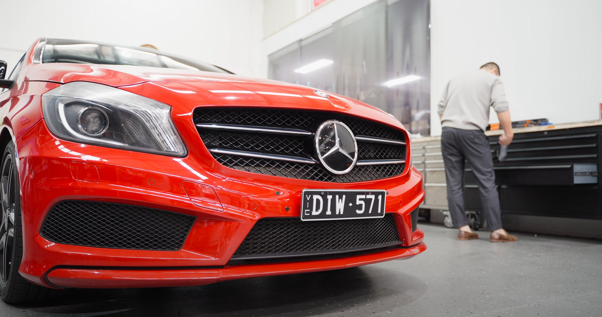 Mercedes W176 A-Class AMG LINE PFL 2013-2016 - OEM Plinth Delete Kit (FRONT)