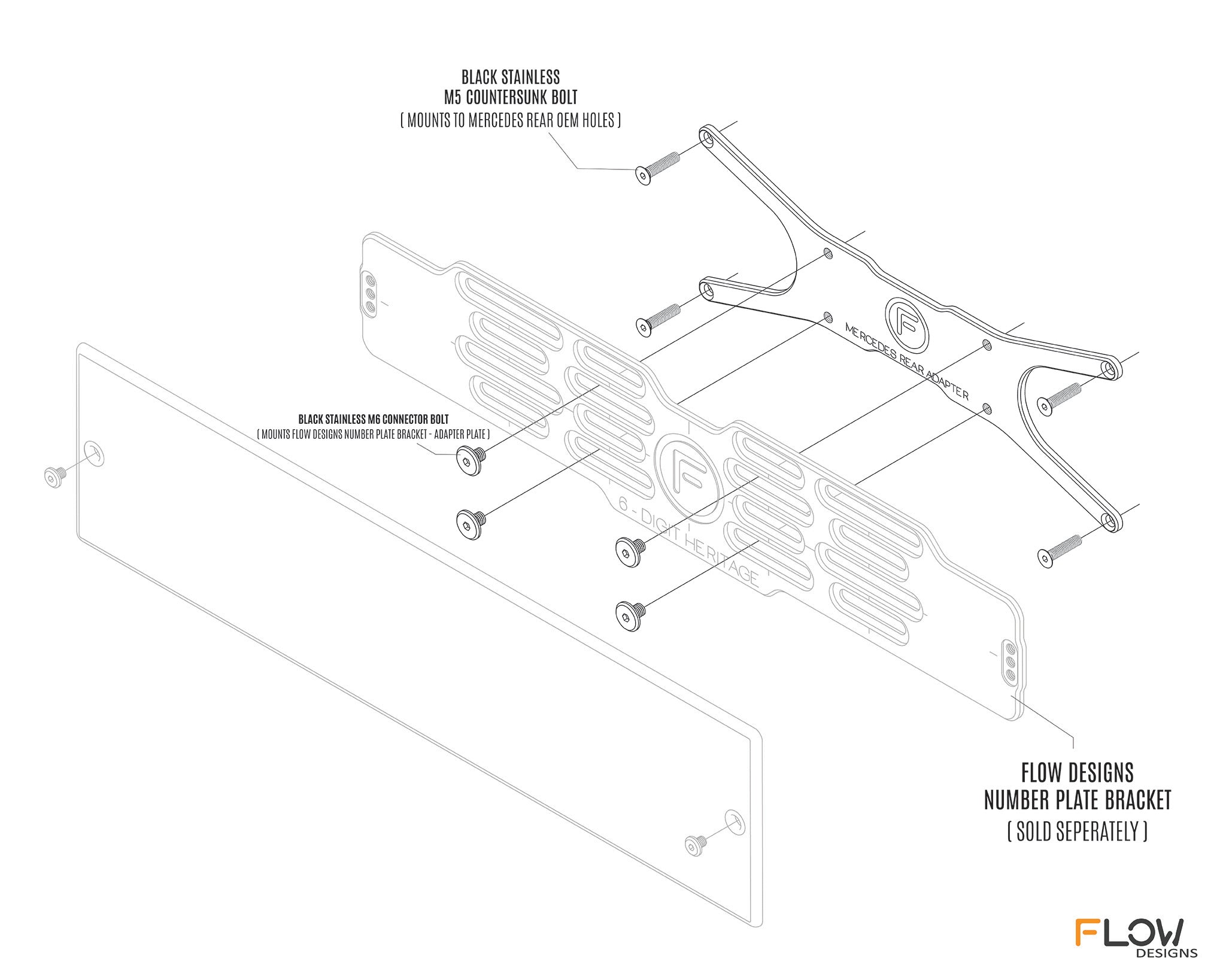 Mercedes Rear Adapter Plate