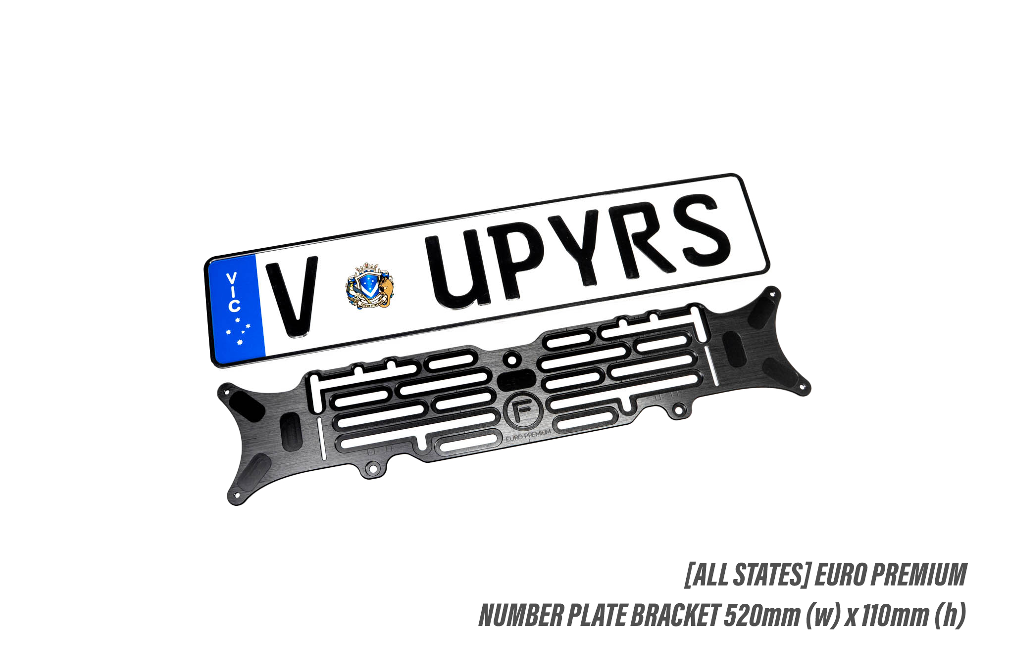 [ALL STATES] Euro Premium - Number Plate Bracket 520mm (w) x 110mm (h)