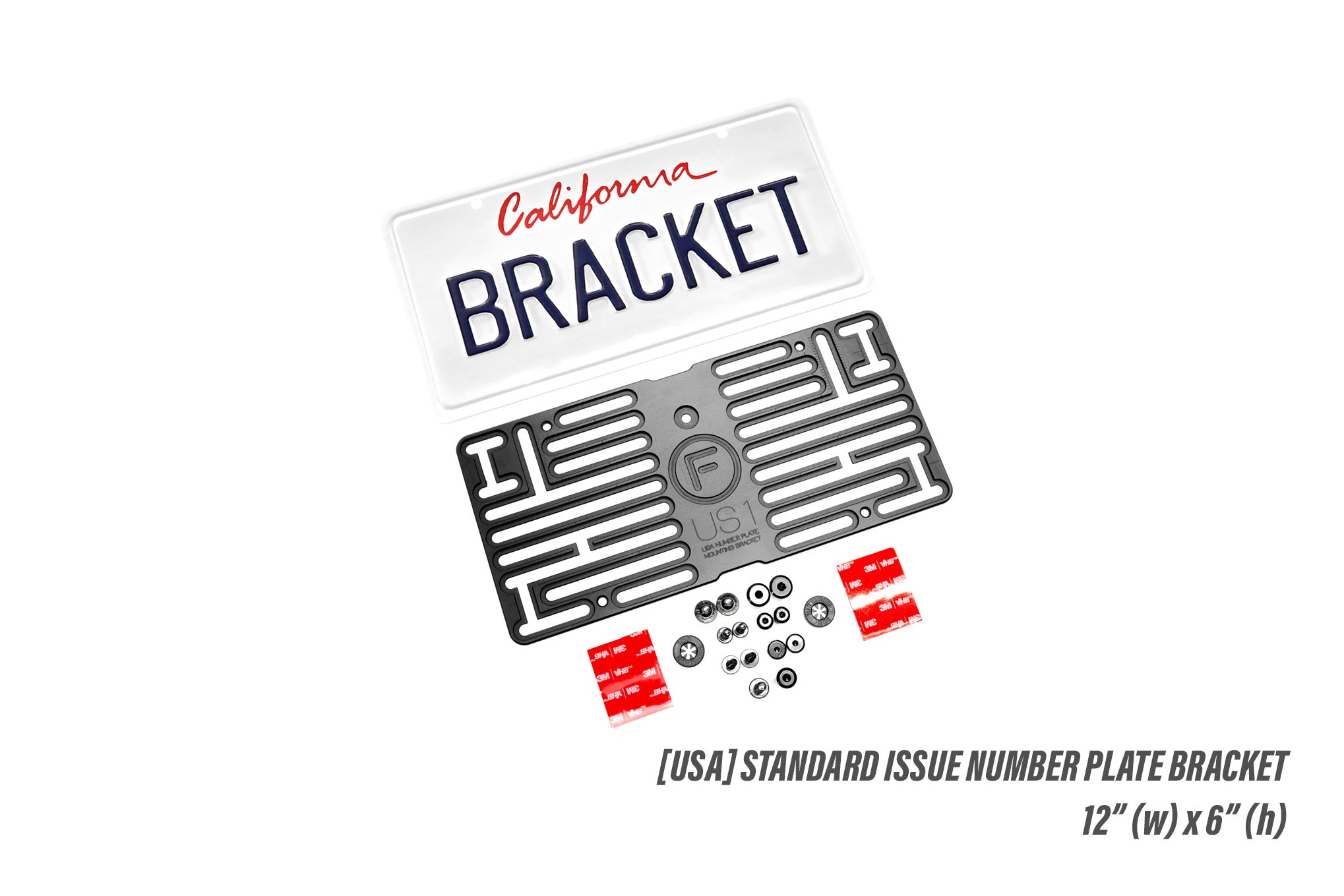 [USA] Standard Issue - 12" (w) x 6" (h) - Number Plate Bracket