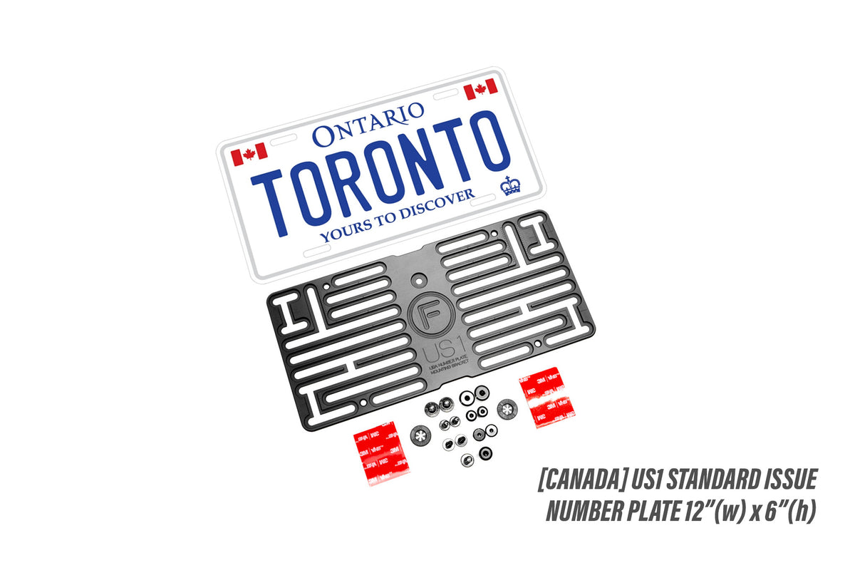 [CANADA] US1 Standard Issue - 12" (w) x 6" (h) - Number Plate Bracket
