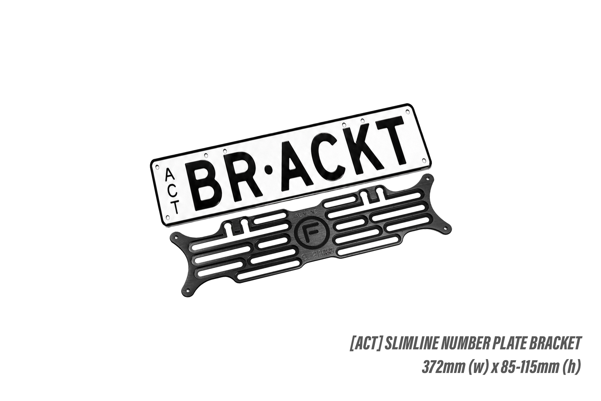 [ACT] Slimline SL1/SL2/SL3 - 6-7 Character 372mm (w) x 85-115mm (w) - Number Plate Bracket