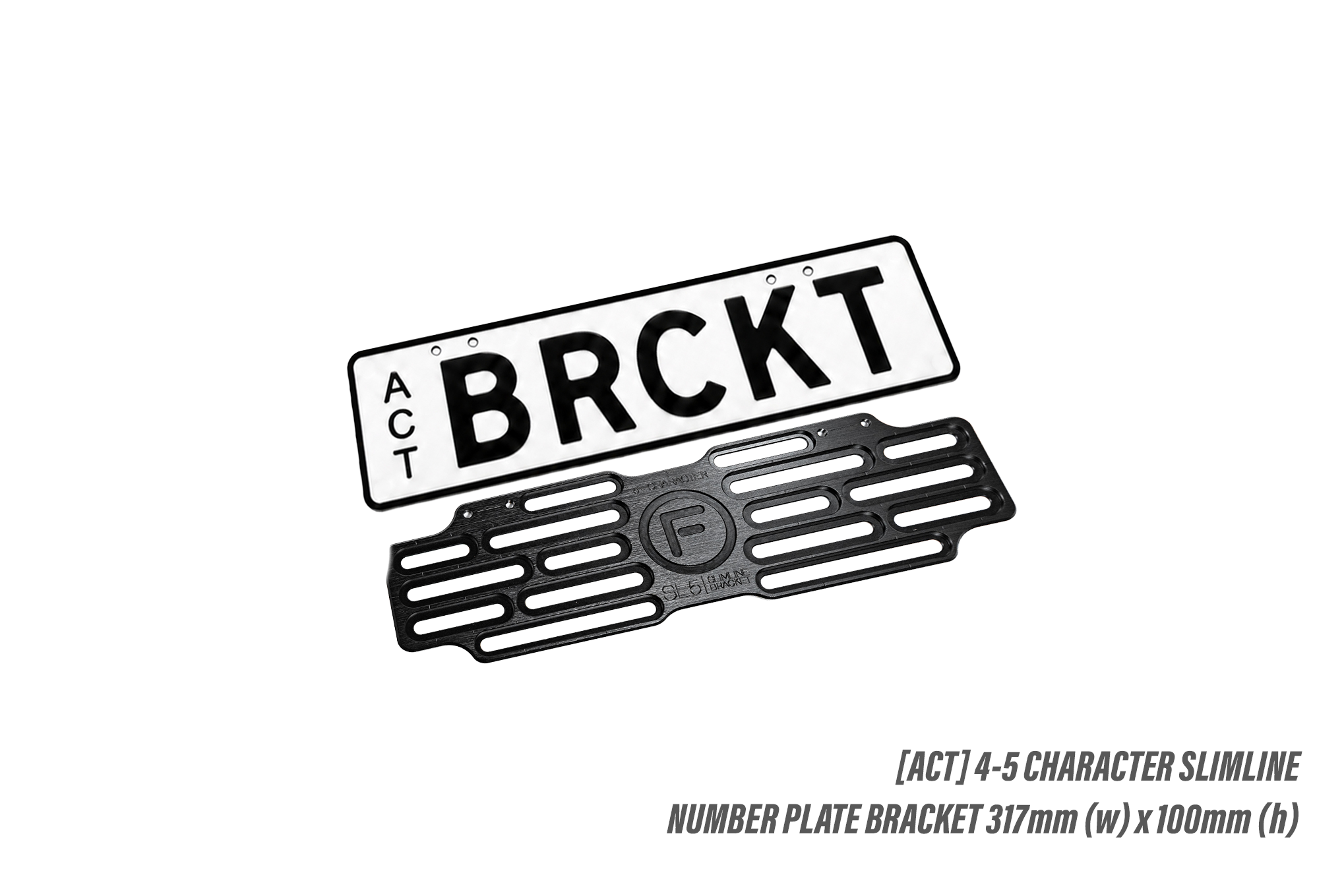 [ACT] Slimline 4-5 Character (Medium Plate) - Number Plate Bracket