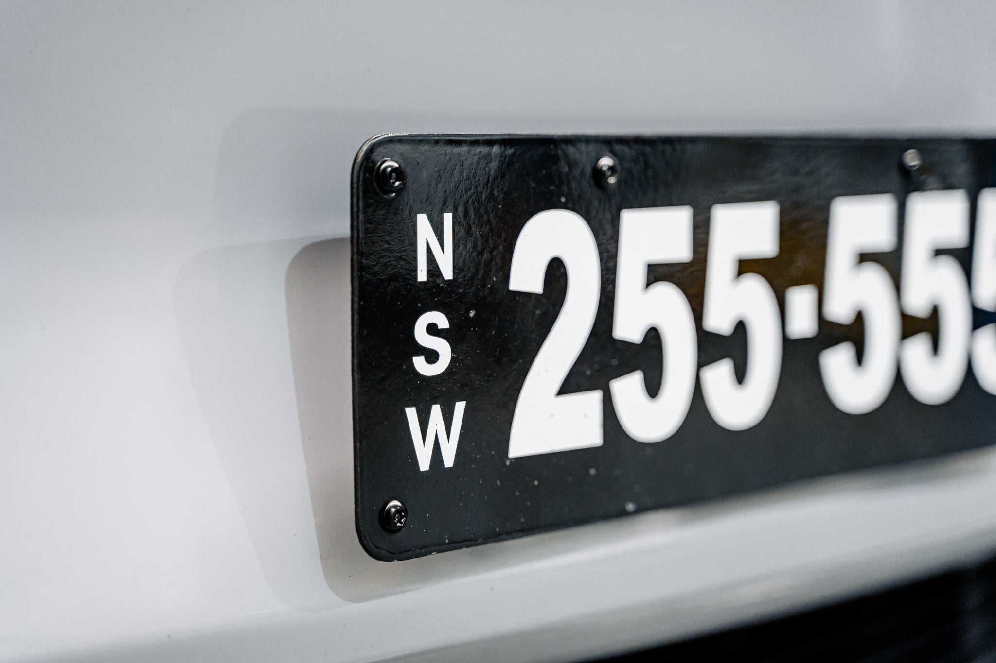 [NSW] 6 Digit Numeric Plates- 372mm (w) x 122mm (h) Number Plate Bracket