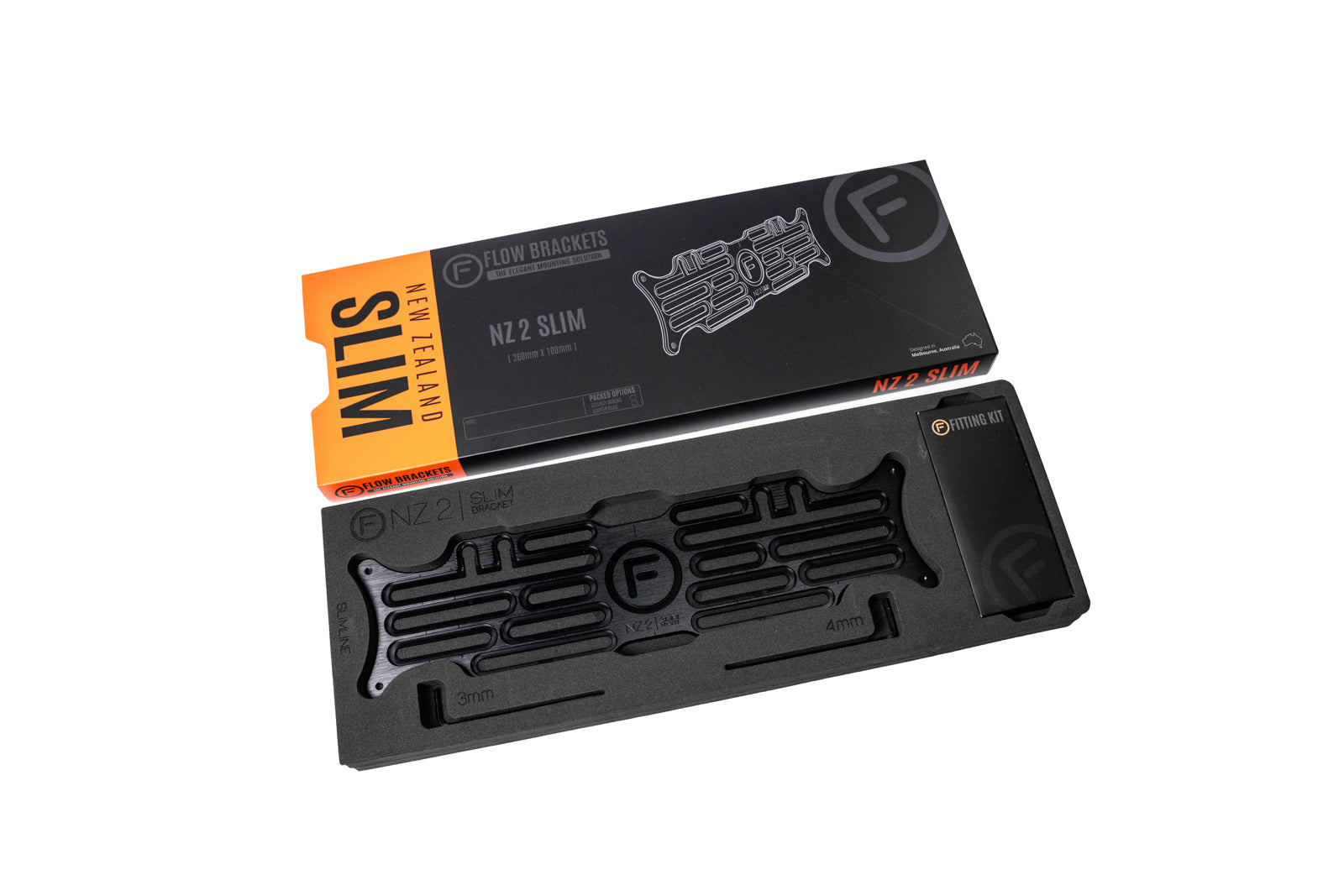 [NZ] Slim NZ2 - 360mm (w) x 100mm (h) - Number Plate Bracket