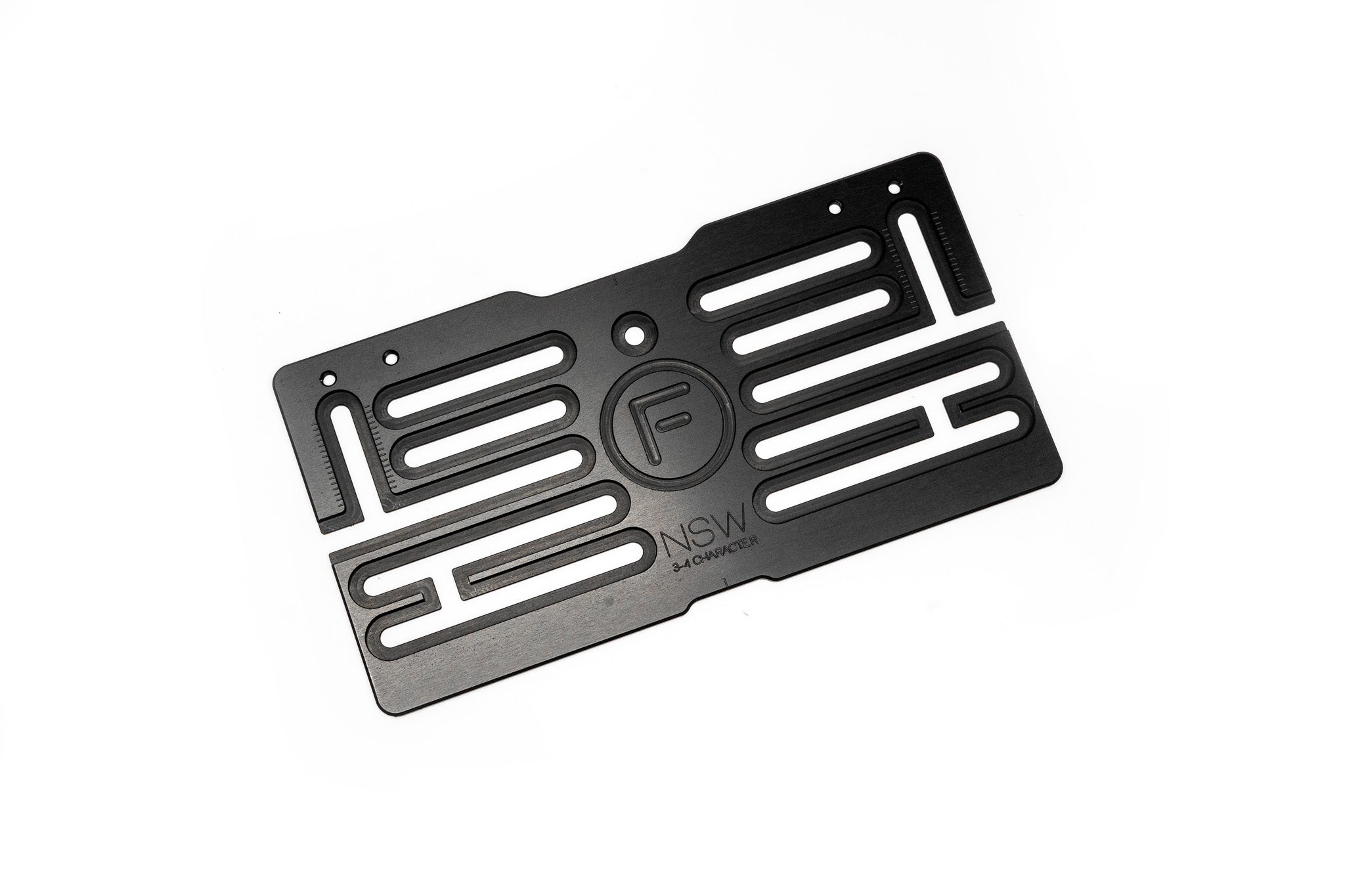 [NSW] 3 or 4 Character Traditional Black 254mm (w) x 134mm (h) - Number Plate Bracket