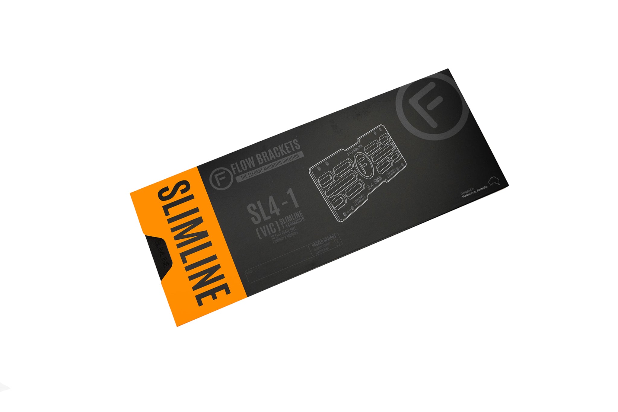 [VIC] Slimline SL4-1 - 250mm (h) x 100mm (w) Number Plate Bracket
