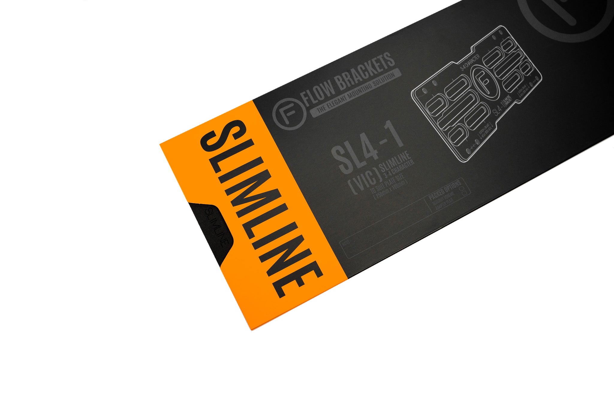 [VIC] Slimline SL4-1 - 250mm (h) x 100mm (w) Number Plate Bracket