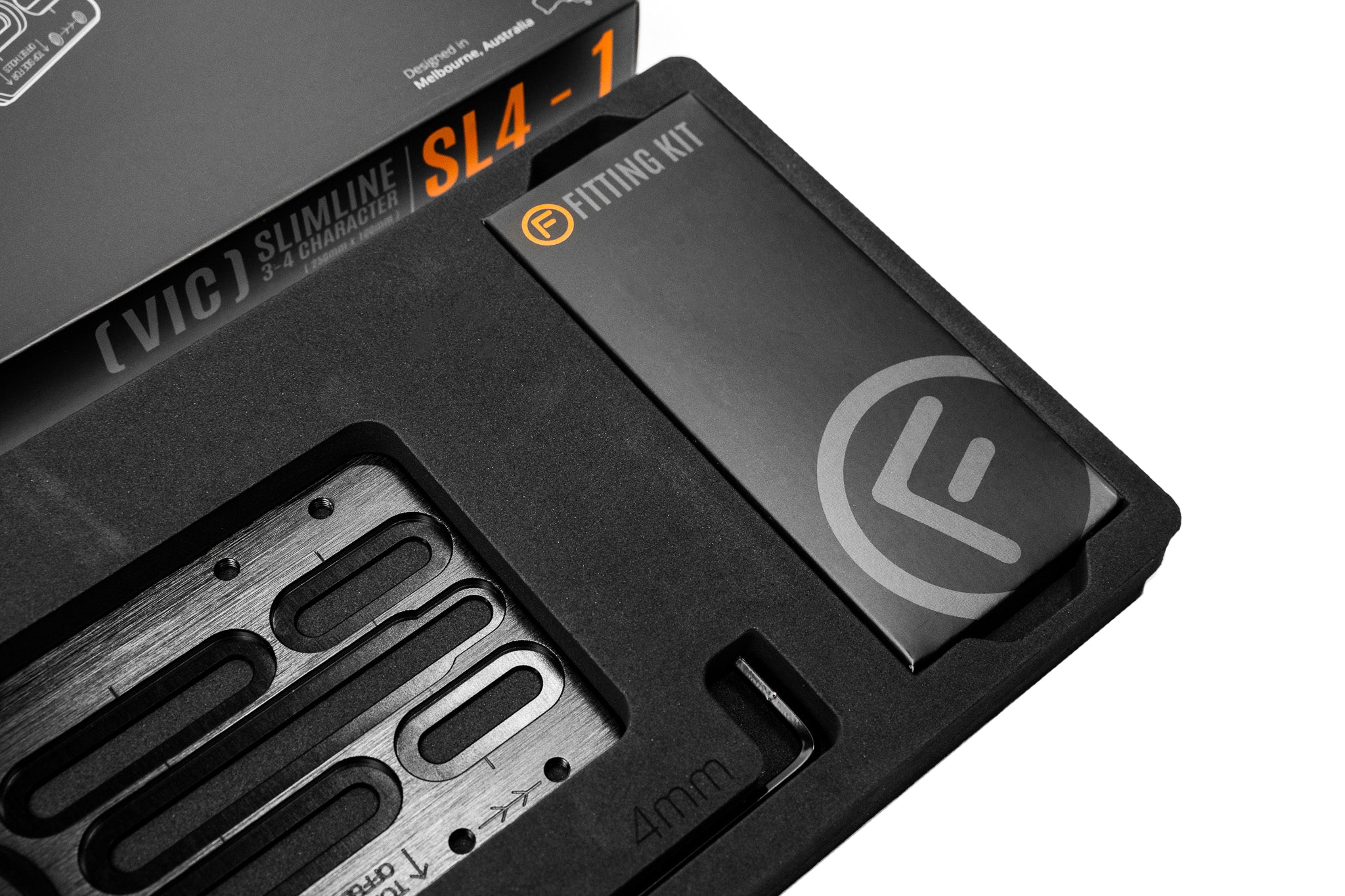 [VIC] Slimline SL4-1 - 250mm (h) x 100mm (w) Number Plate Bracket