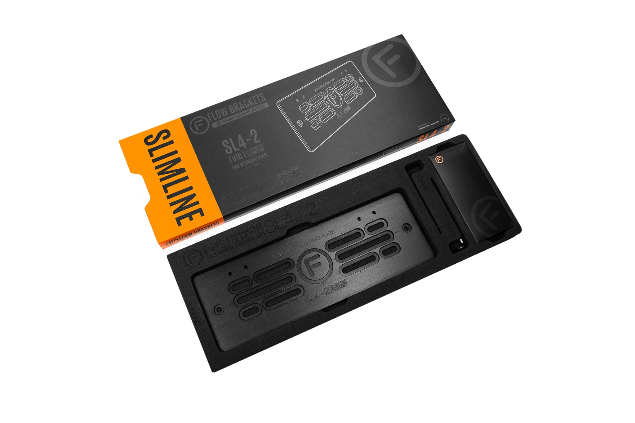 [VIC] Slimline SL4-2 - 250mm (h) x 100mm (w) Number Plate Bracket