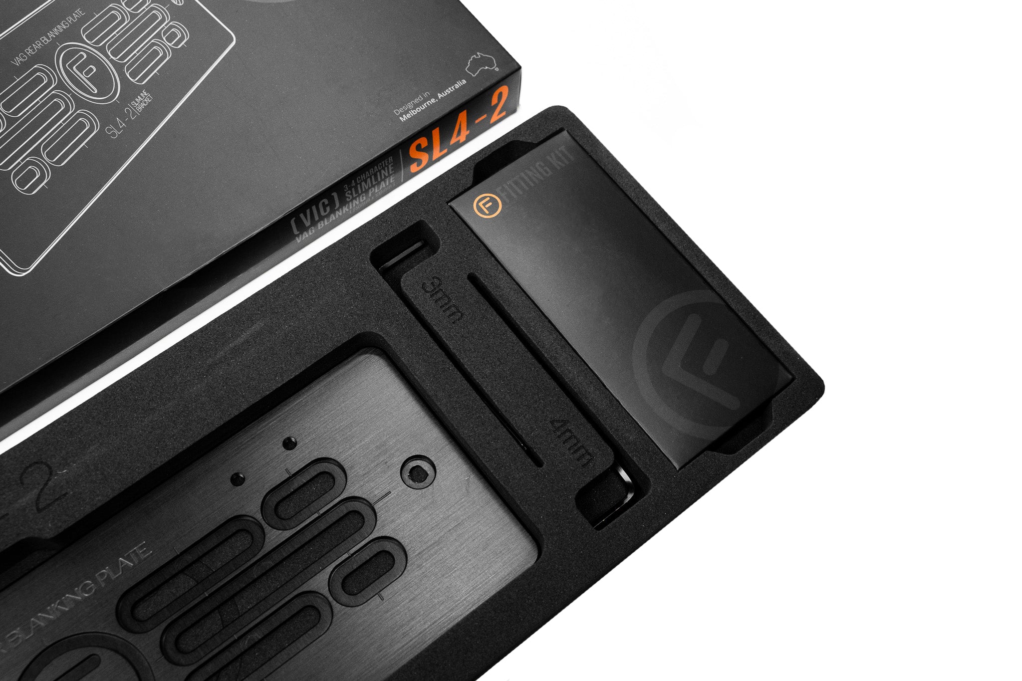 [VIC] Slimline SL4-2 - 250mm (h) x 100mm (w) Number Plate Bracket