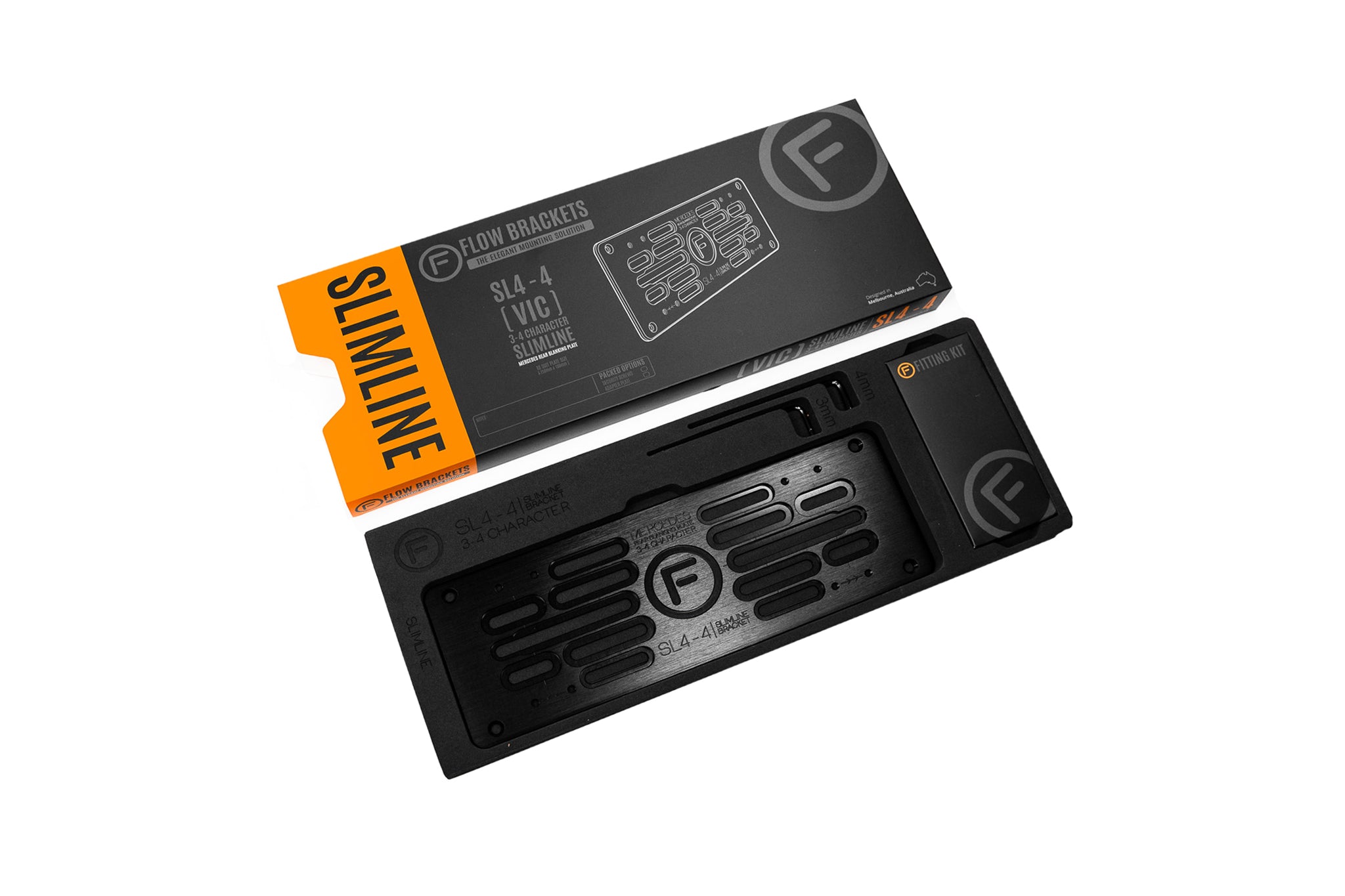 [VIC] Slimline SL4-4 - 250mm (h) x 100mm (w) Number Plate Bracket