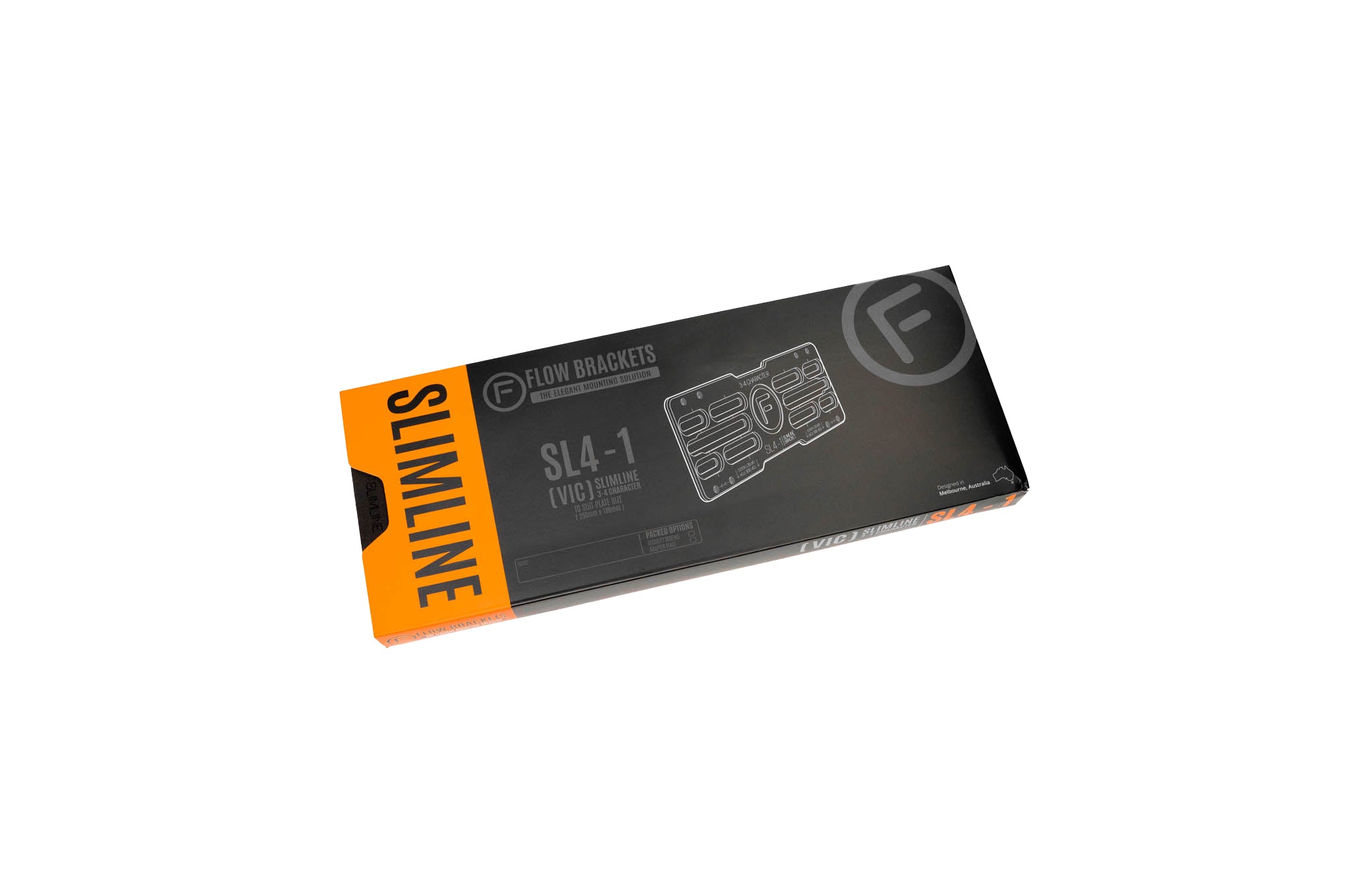 [VIC] Slimline 3-4 Character - Number Plate Bracket 250mm (h) x 100mm (w)