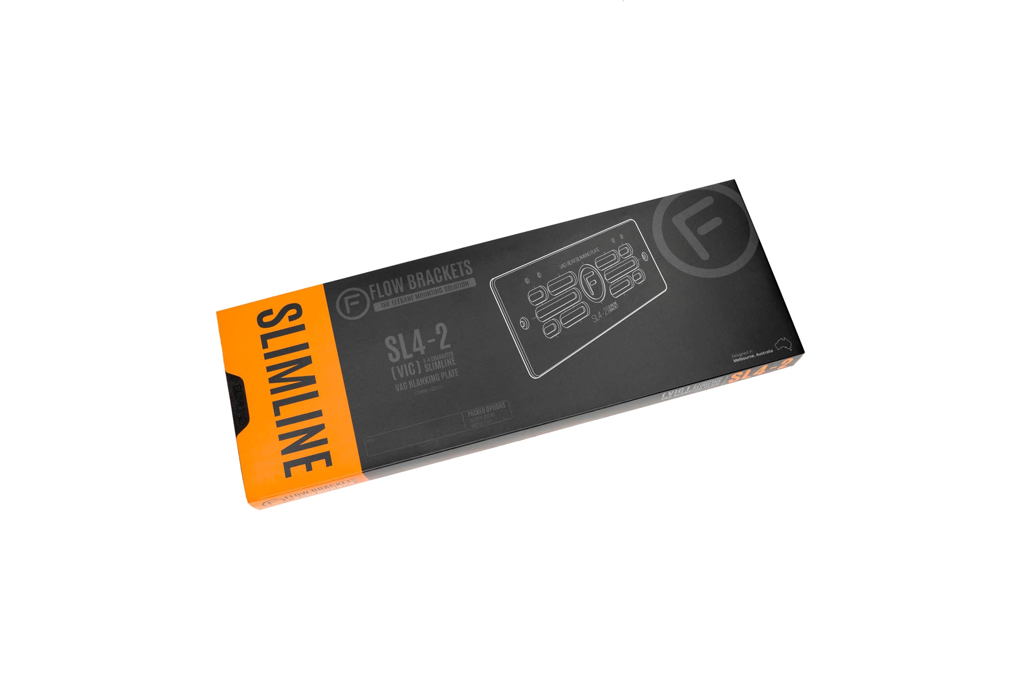 [VIC] Slimline 3-4 Character - Number Plate Bracket 250mm (h) x 100mm (w)